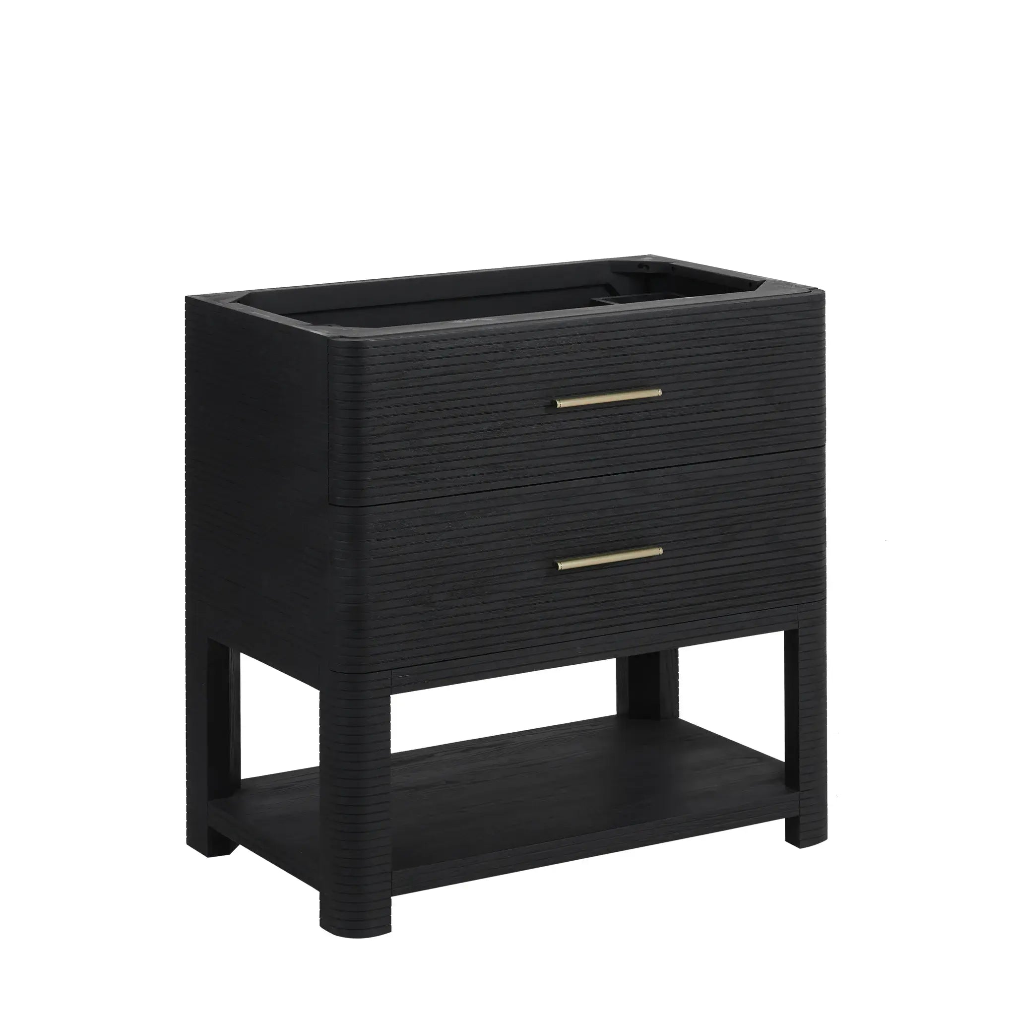 36" Lucian Single Vanity in Carbon Oak-Cabinet Only-Not Available image