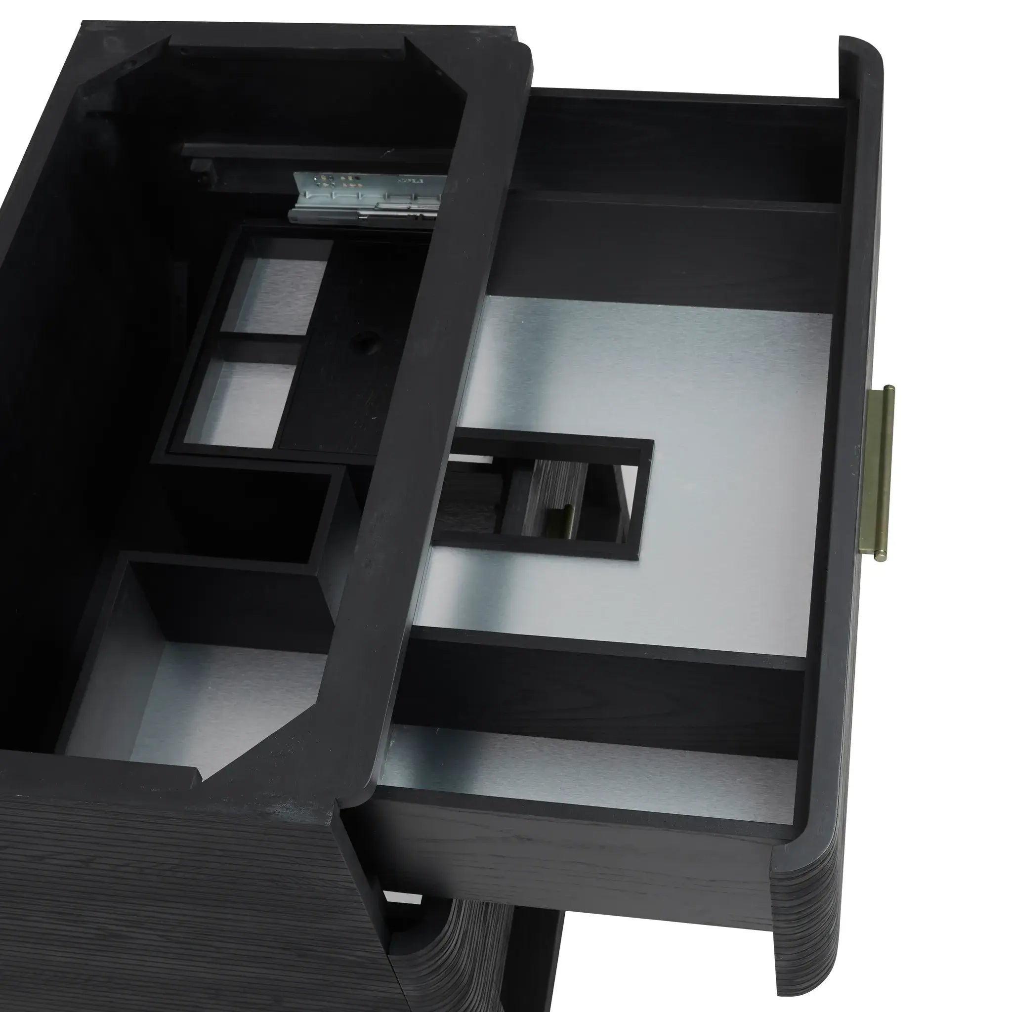 36" Lucian Single Vanity in Carbon Oak-Victorian Silver Silestone-Single Hole image 13