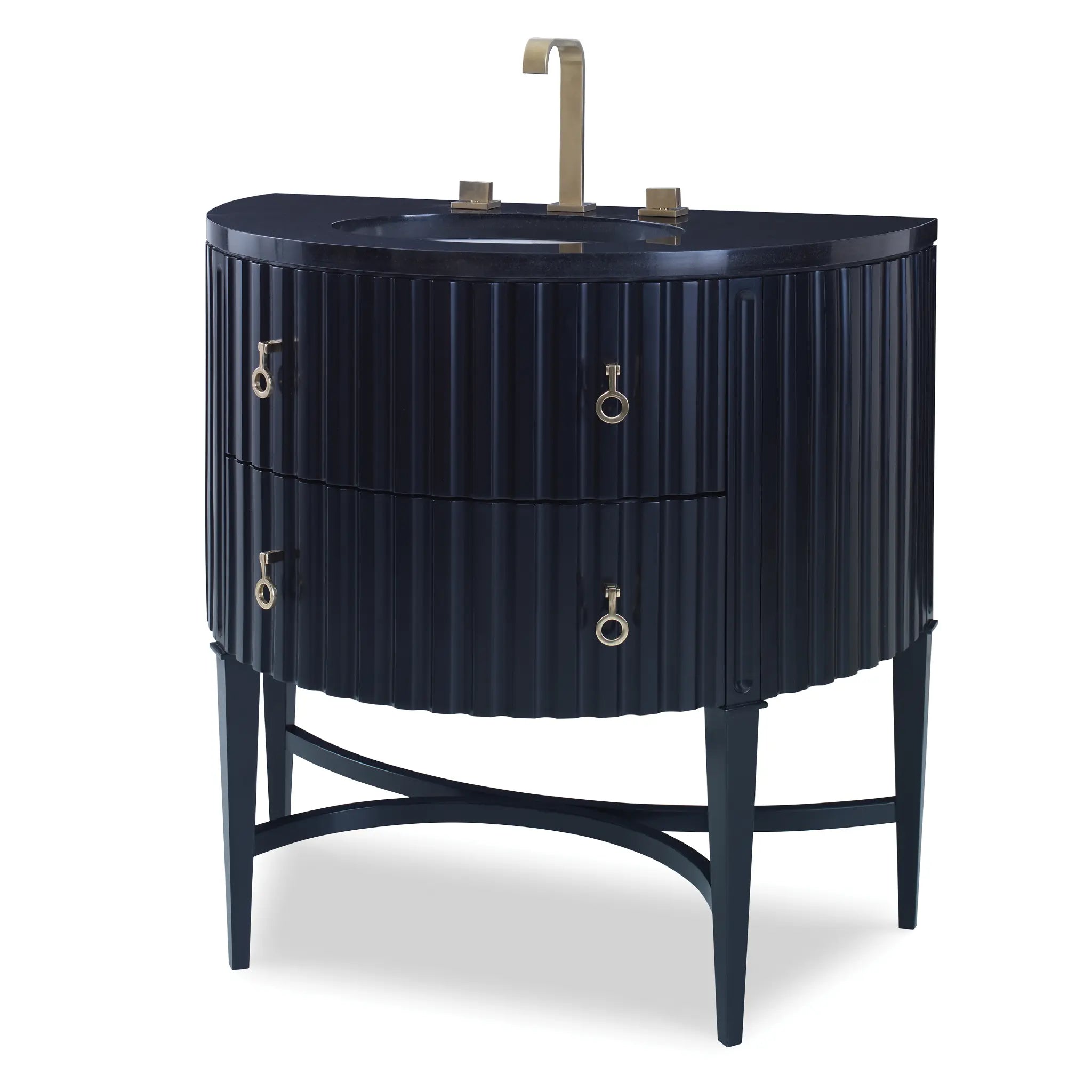 36" Lyra Sink Chest - Glossy Black by Ambella Home image 1