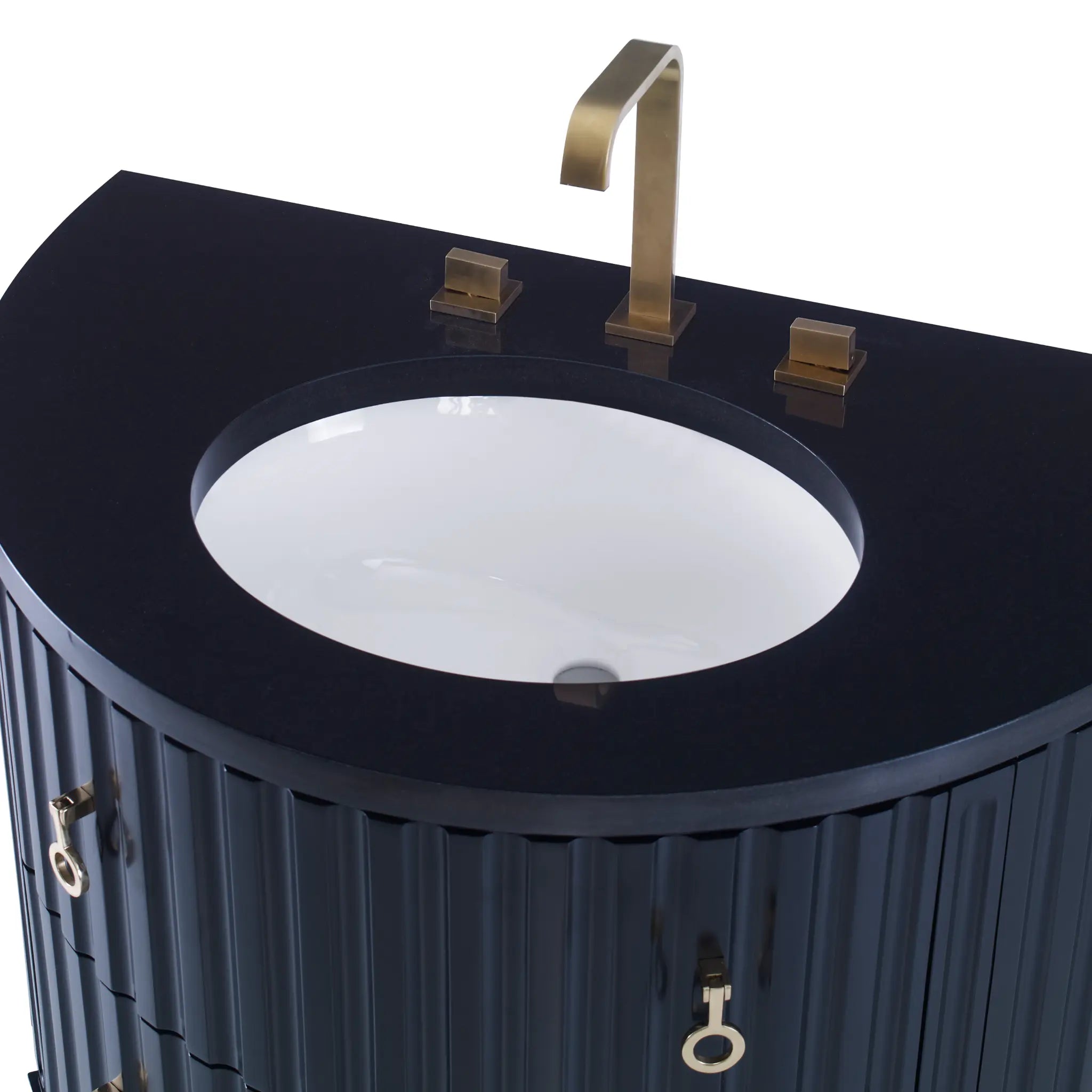 36" Lyra Sink Chest - Glossy Black by Ambella Home image 2