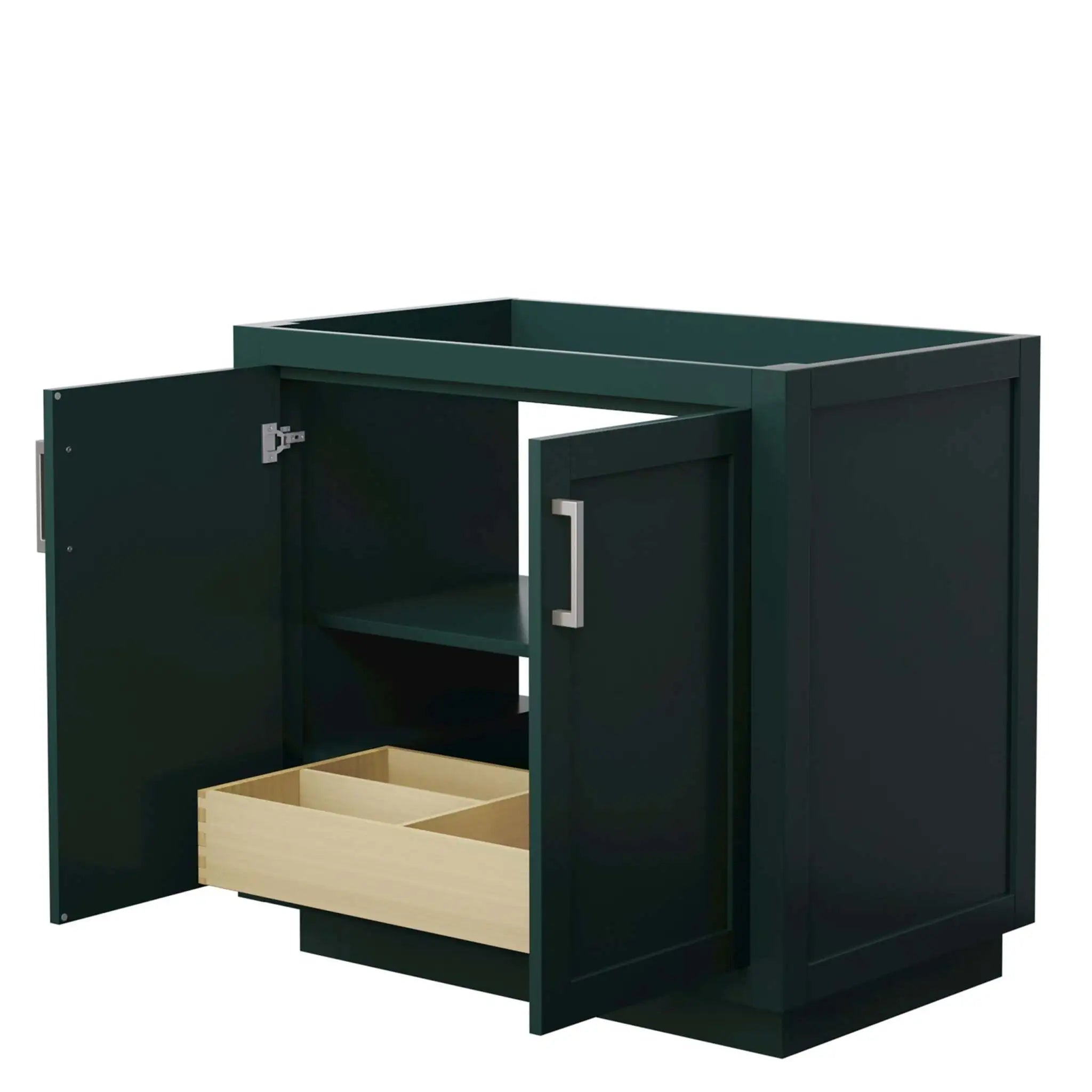 36" Miranda Single Bathroom Vanity in Green with Brushed Nickel Trim by Wyndham
