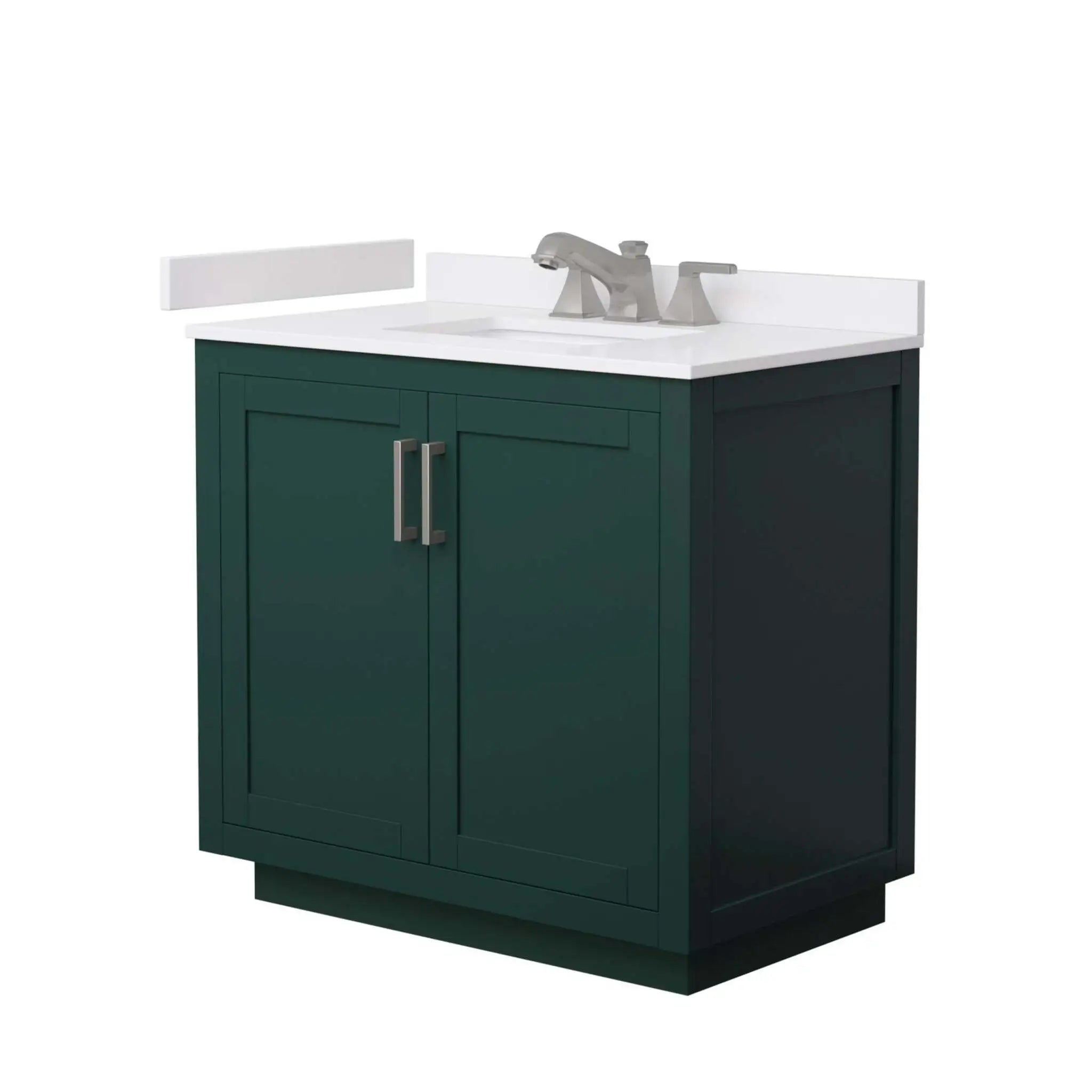 36" Miranda Single Bathroom Vanity in Green with Brushed Nickel Trim by Wyndham