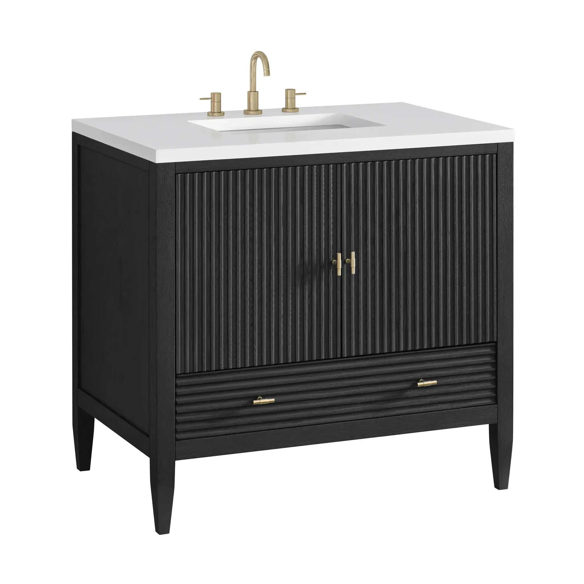 36" Myrrin Vanity in Carbon Oak-Cabinet Only-Not Available image 11
