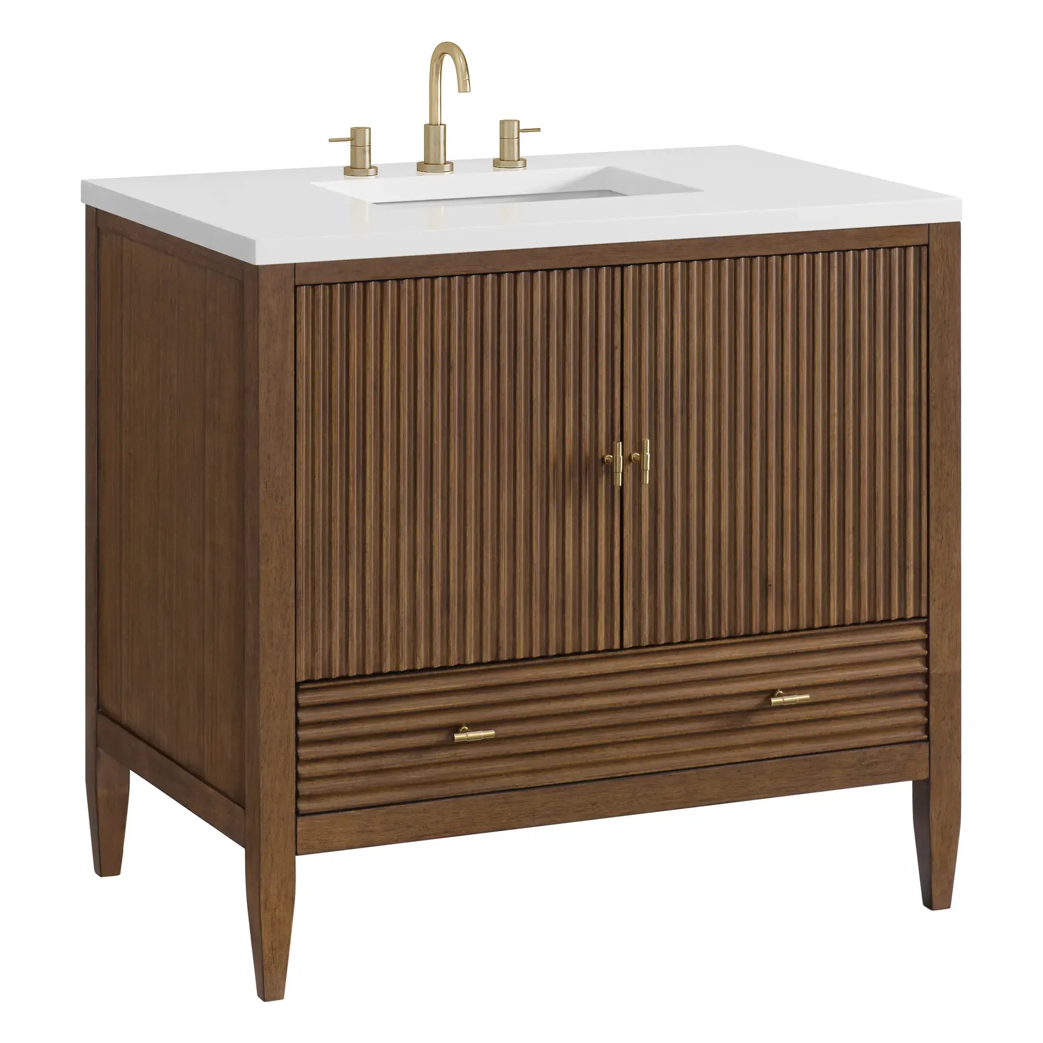 36" Myrrin Vanity in Mid Century Walnut-Cabinet Only-Not Available image 11