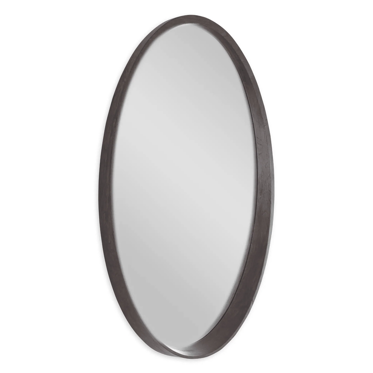 36" Oval Orbit Mirror - Walnut by Ambella Home image 1