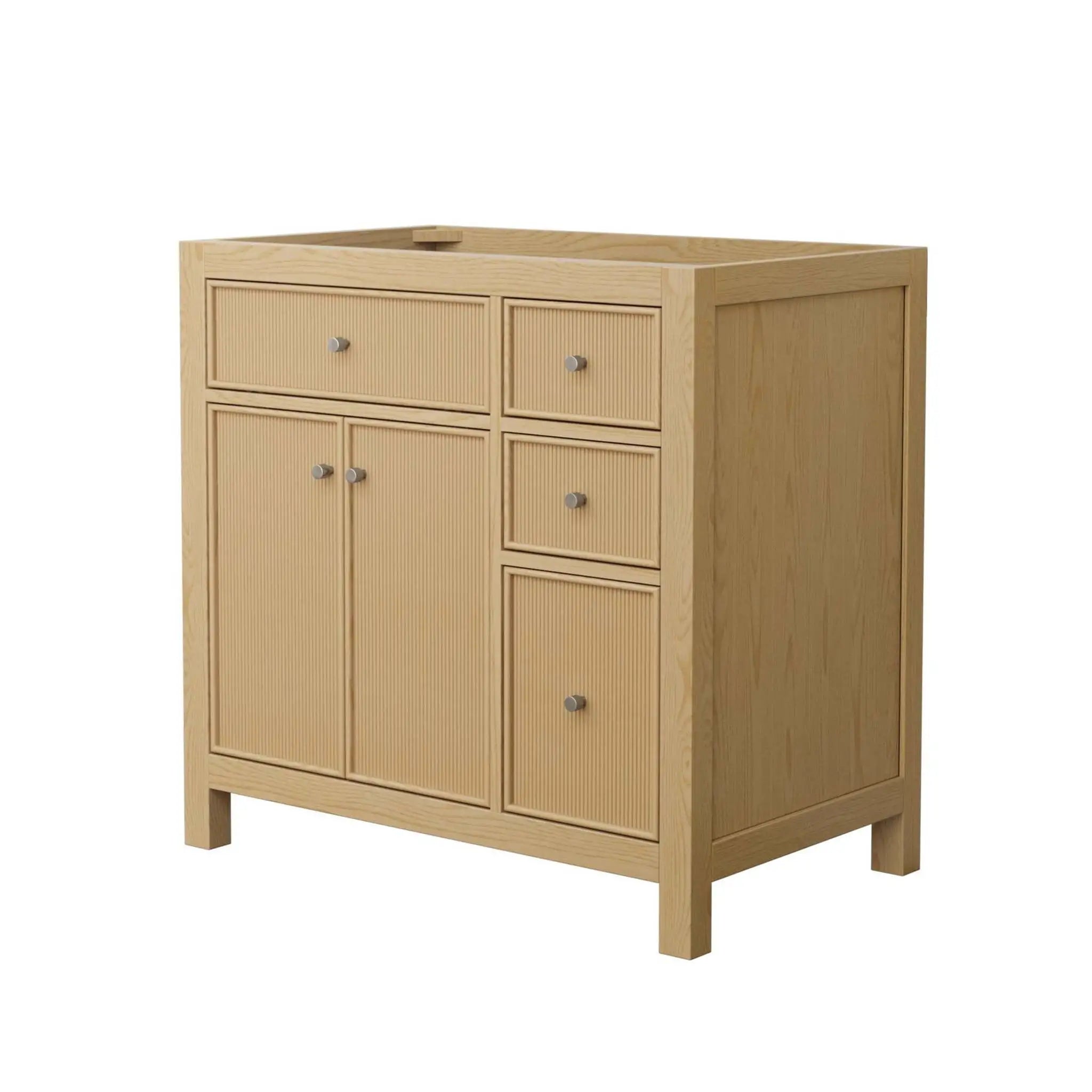 36" Pendry Single Bathroom Vanity in Tanned Oak with Brushed Nickel Trim by Wyndham