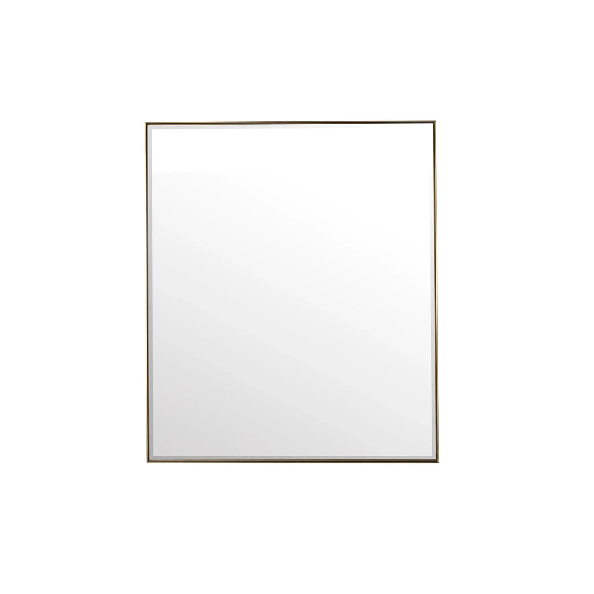 36" Rohe Rectangular Mirror-Champagne Brass image