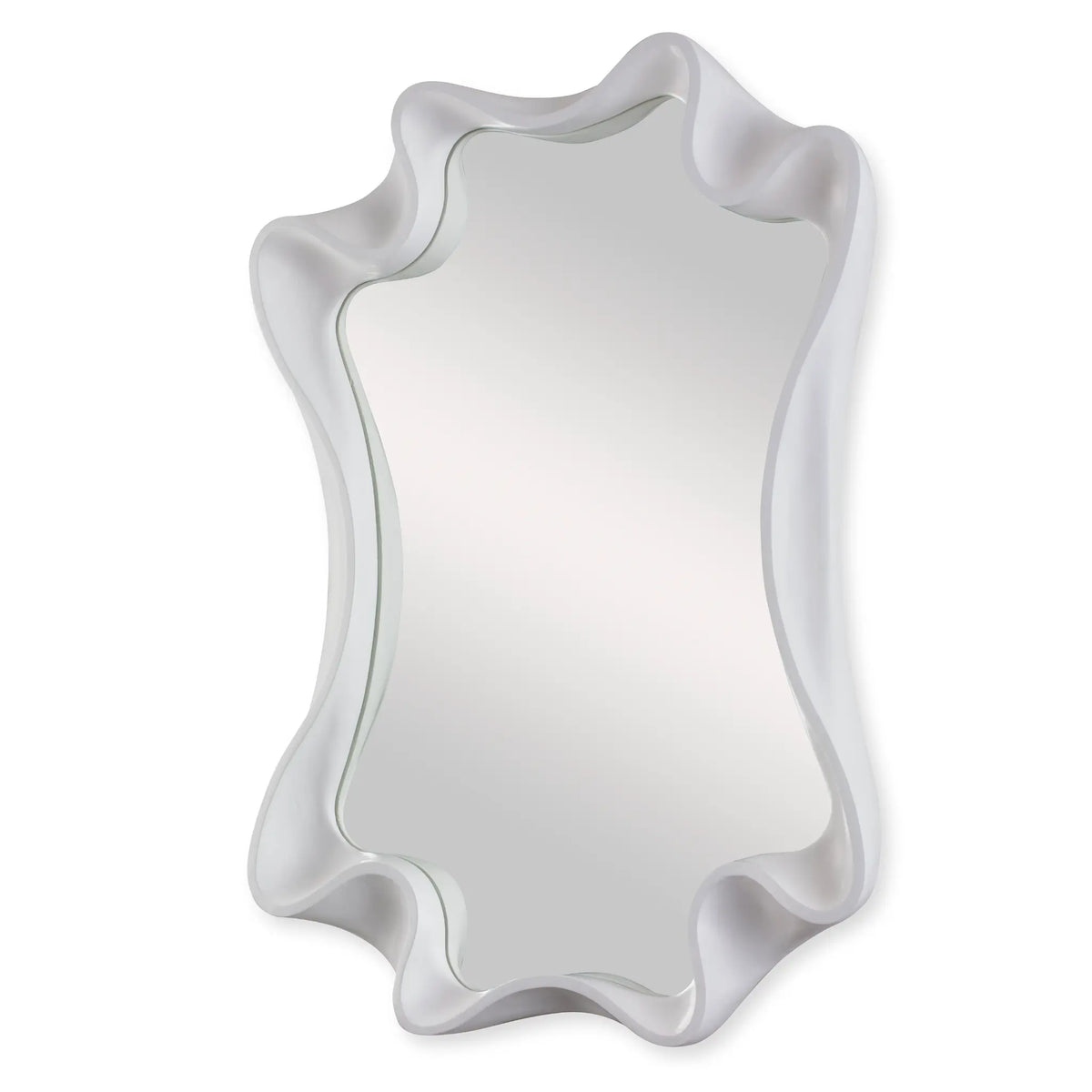 36" Scalloped Mirror - Bright White by Ambella Home image 1