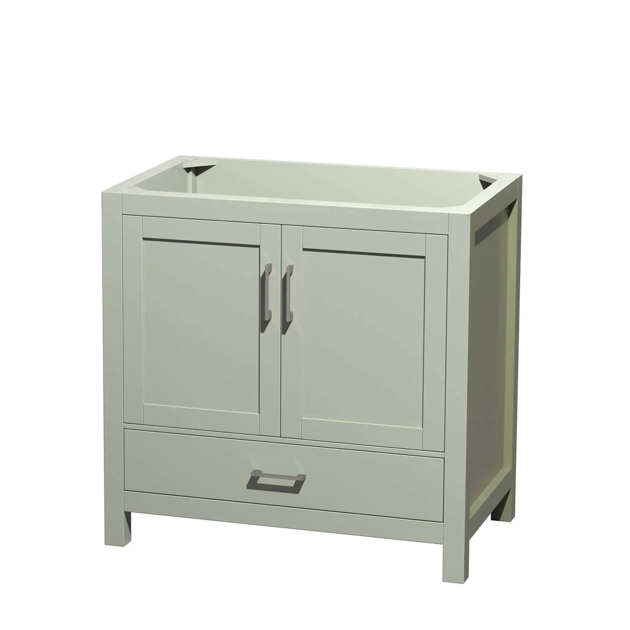 36" Sheffield 36 inch Single Bathroom Vanity in Light Green with Brushed Nickel Trim by Wyndham