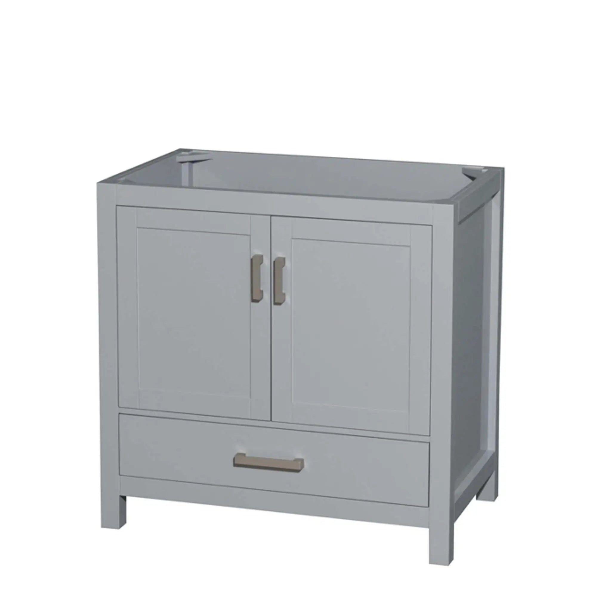 36" Sheffield Single Bathroom Vanity in Gray with Brushed Chrome Trim by Wyndham