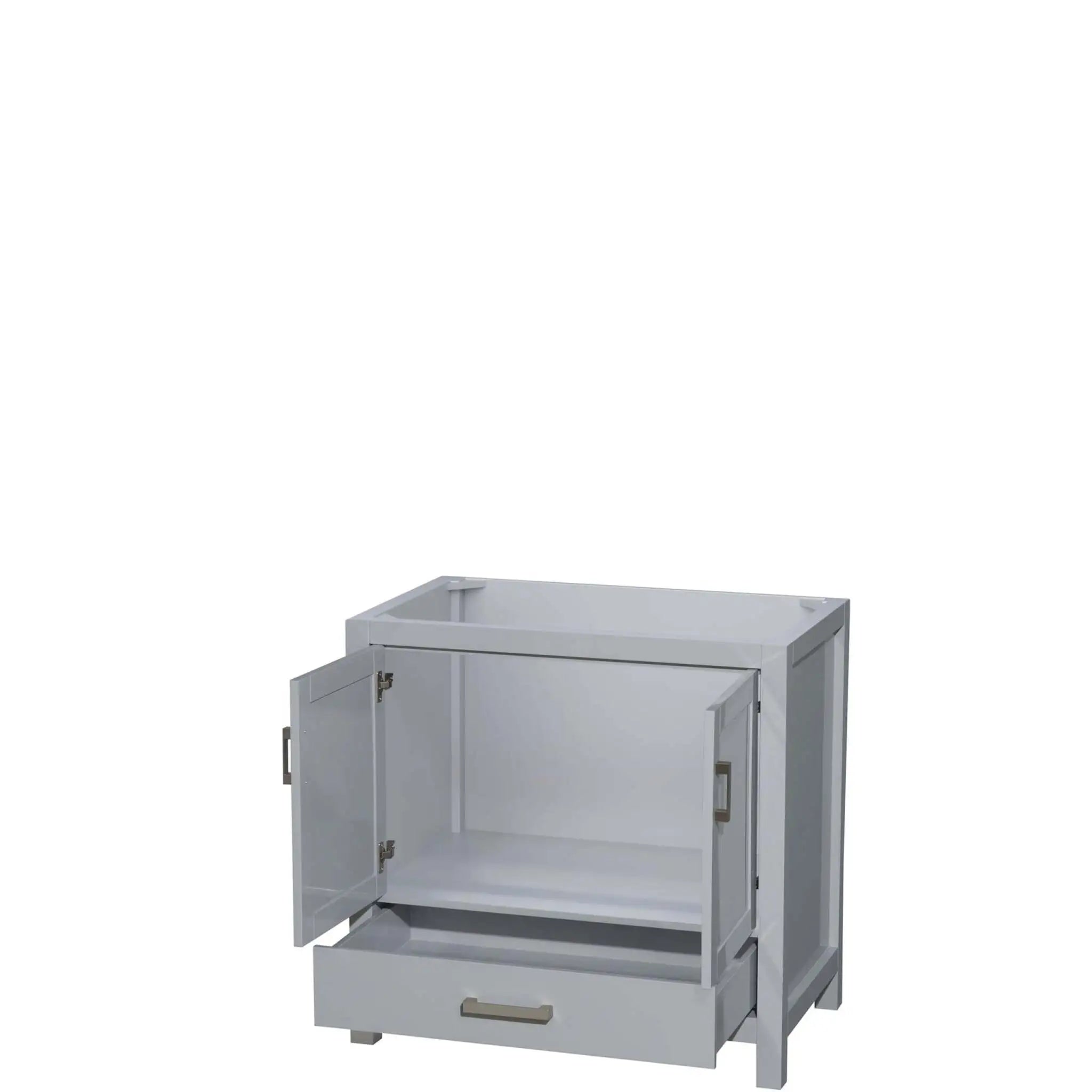 36" Sheffield Single Bathroom Vanity in Gray with Brushed Chrome Trim by Wyndham
