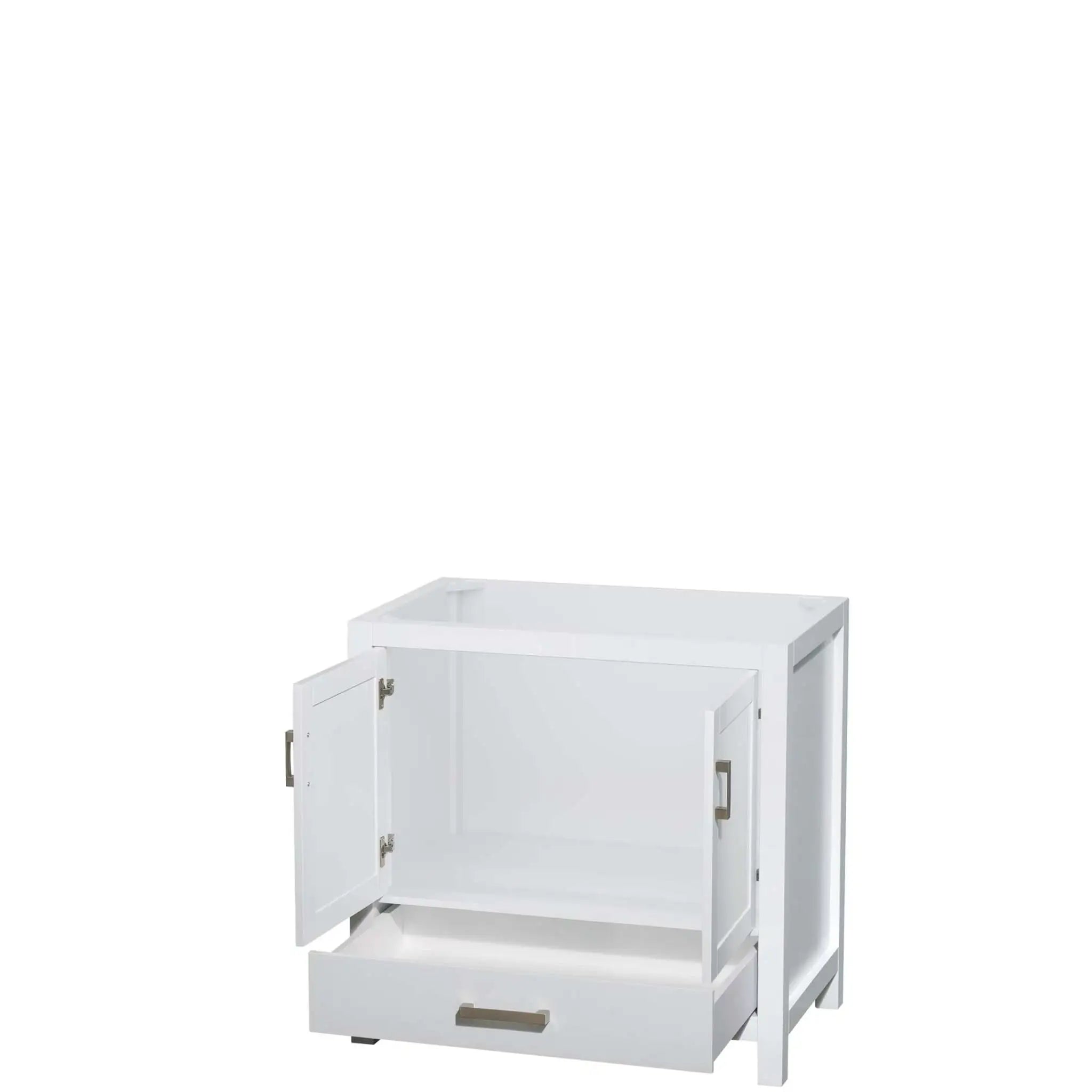 36" Sheffield Single Bathroom Vanity in White with Brushed Chrome Trim by Wyndham