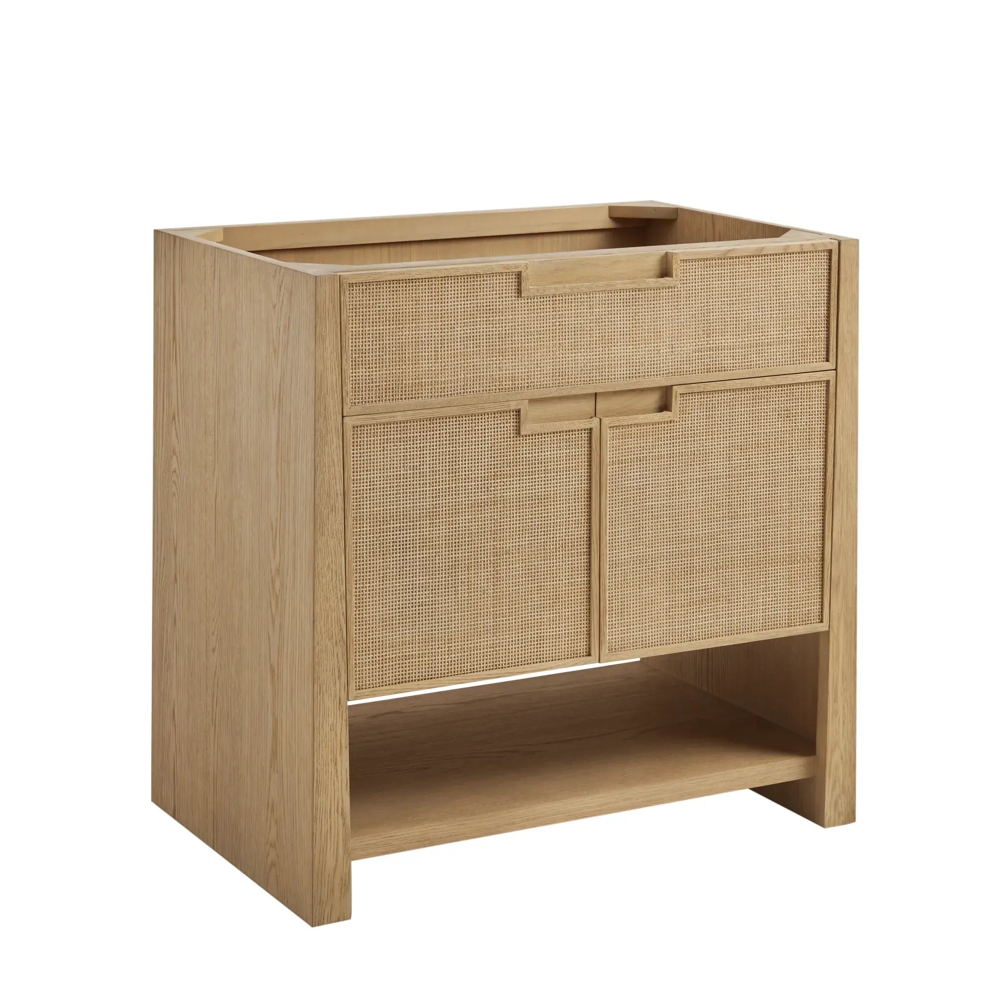 36" Solene Single Vanity in Seaside Oak-Ethereal Noctis Silestone-8" Widespread image 1