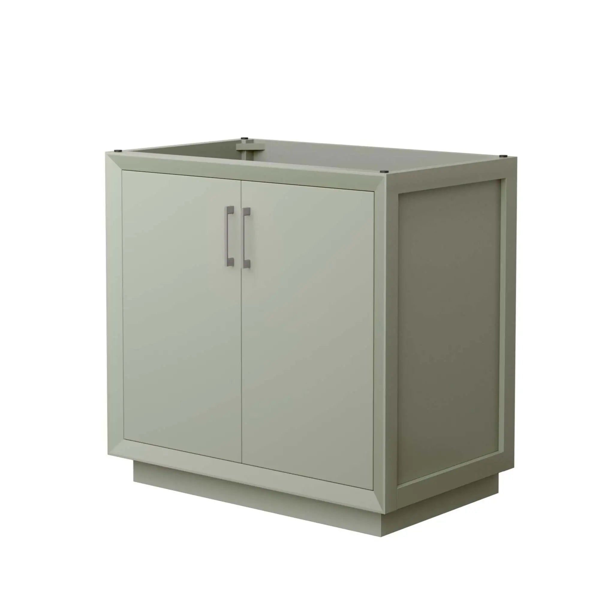 36" Strada Single Bathroom Vanity in Light Green with Brushed Nickel Trim by Wyndham
