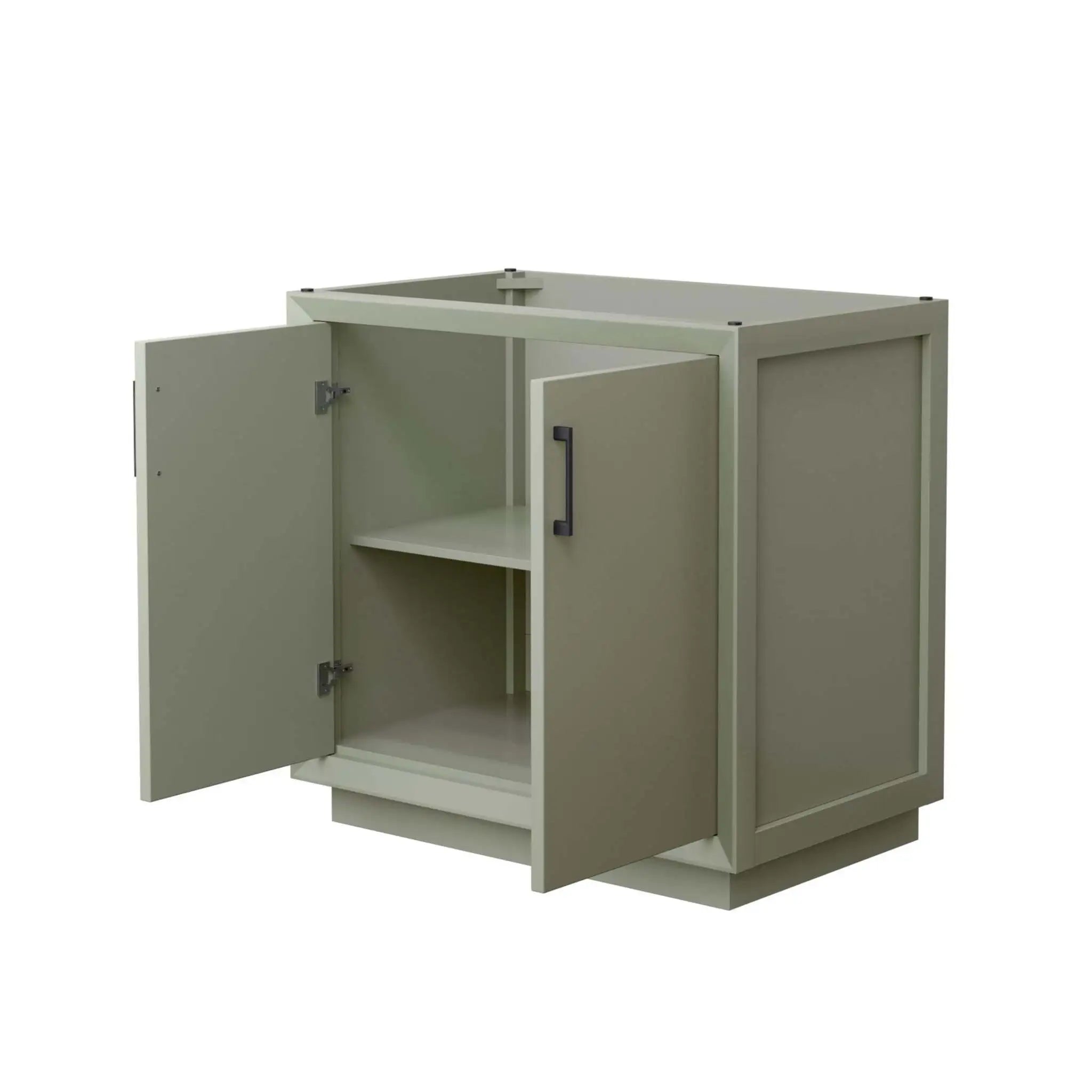 36" Strada Single Bathroom Vanity in Light Green with Matte Black Trim by Wyndham