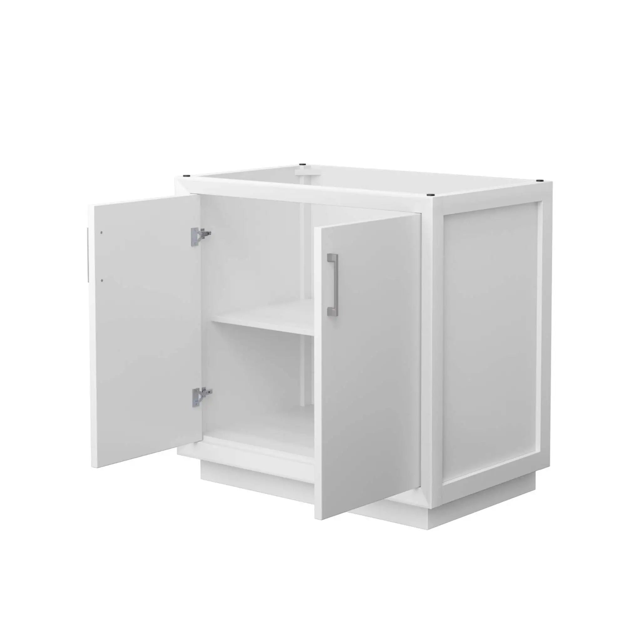 36" Strada Single Bathroom Vanity in White with Brushed Nickel Trim by Wyndham