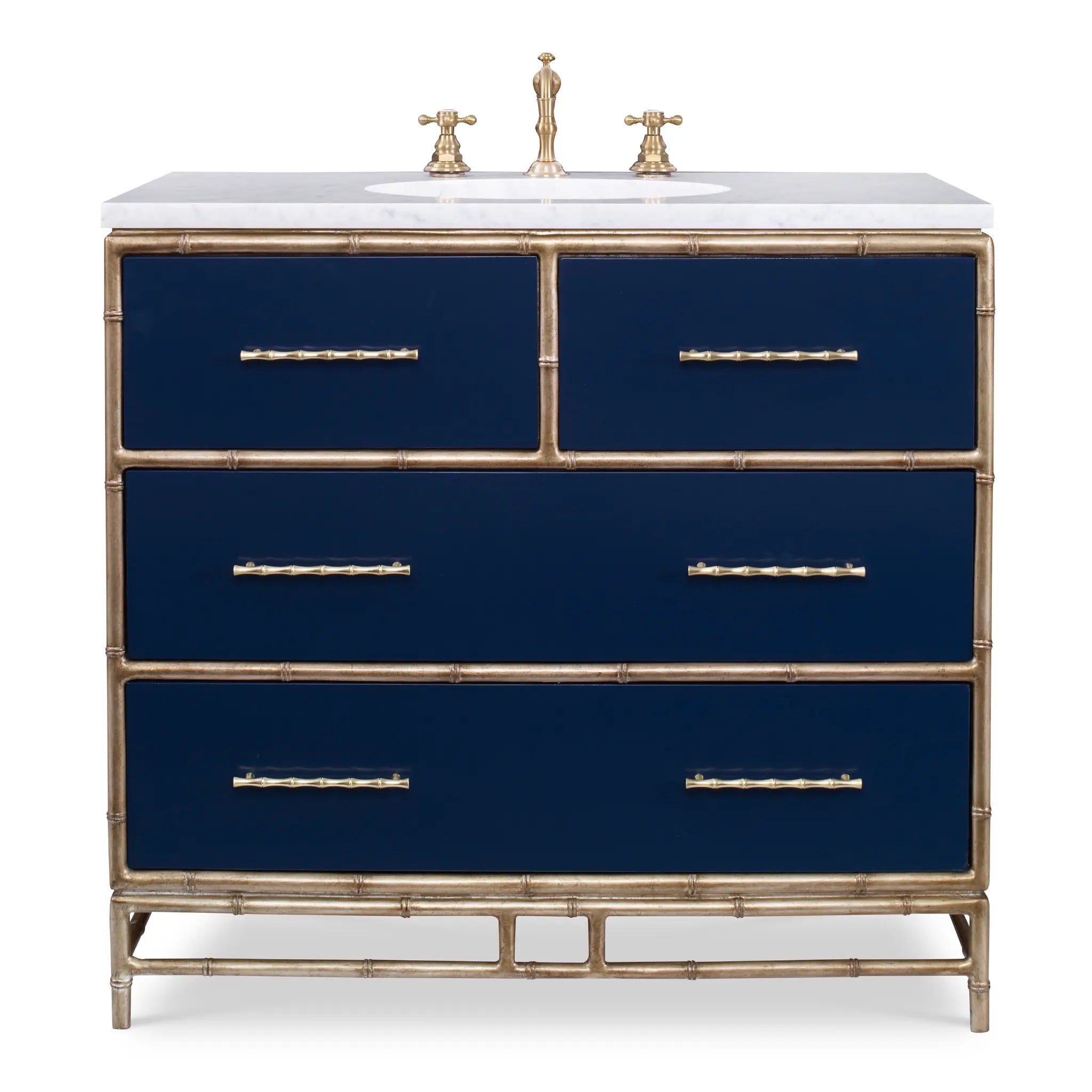 38" Chinoiserie Sink Chest - Cadet Blue by Ambella Home image