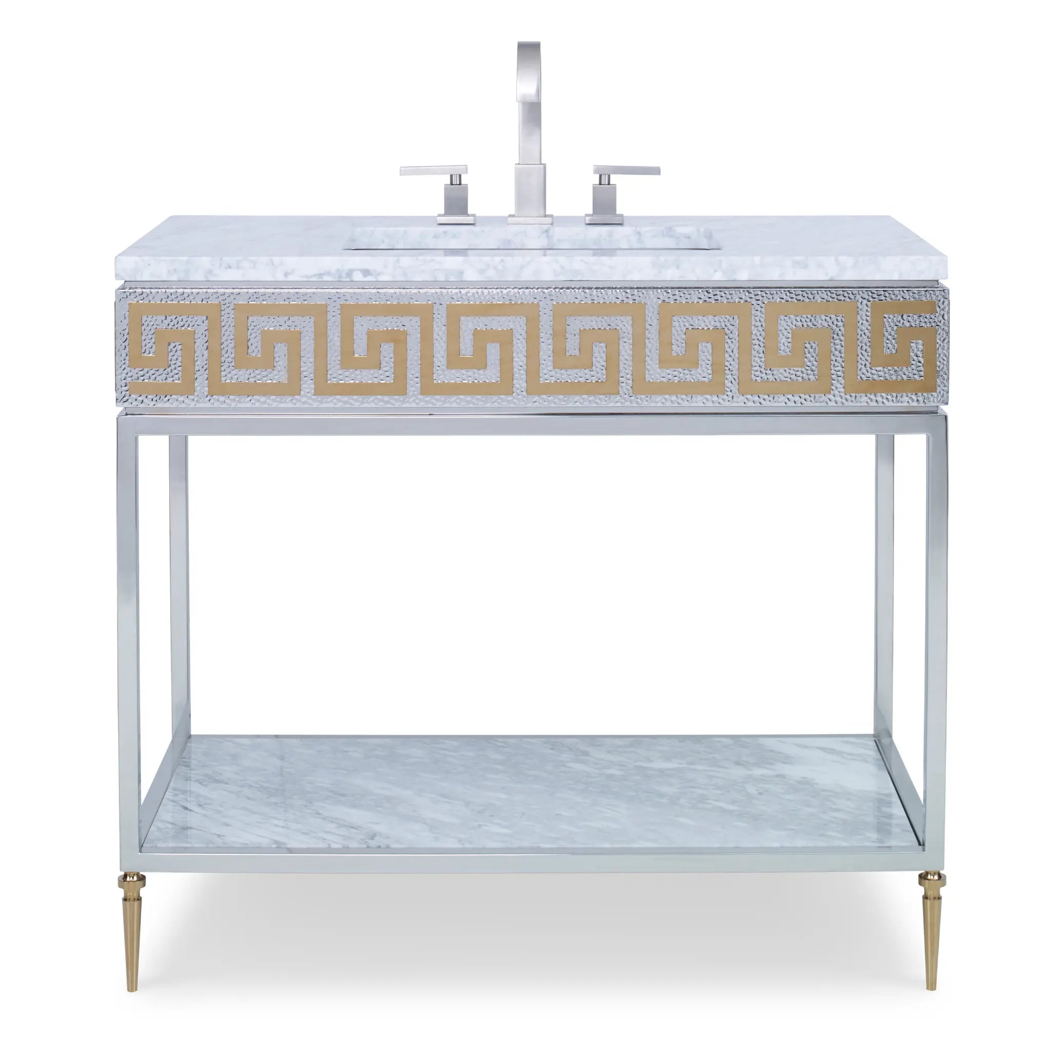 40" Roman Sink Chest - Stainless Steel by Ambella Home image