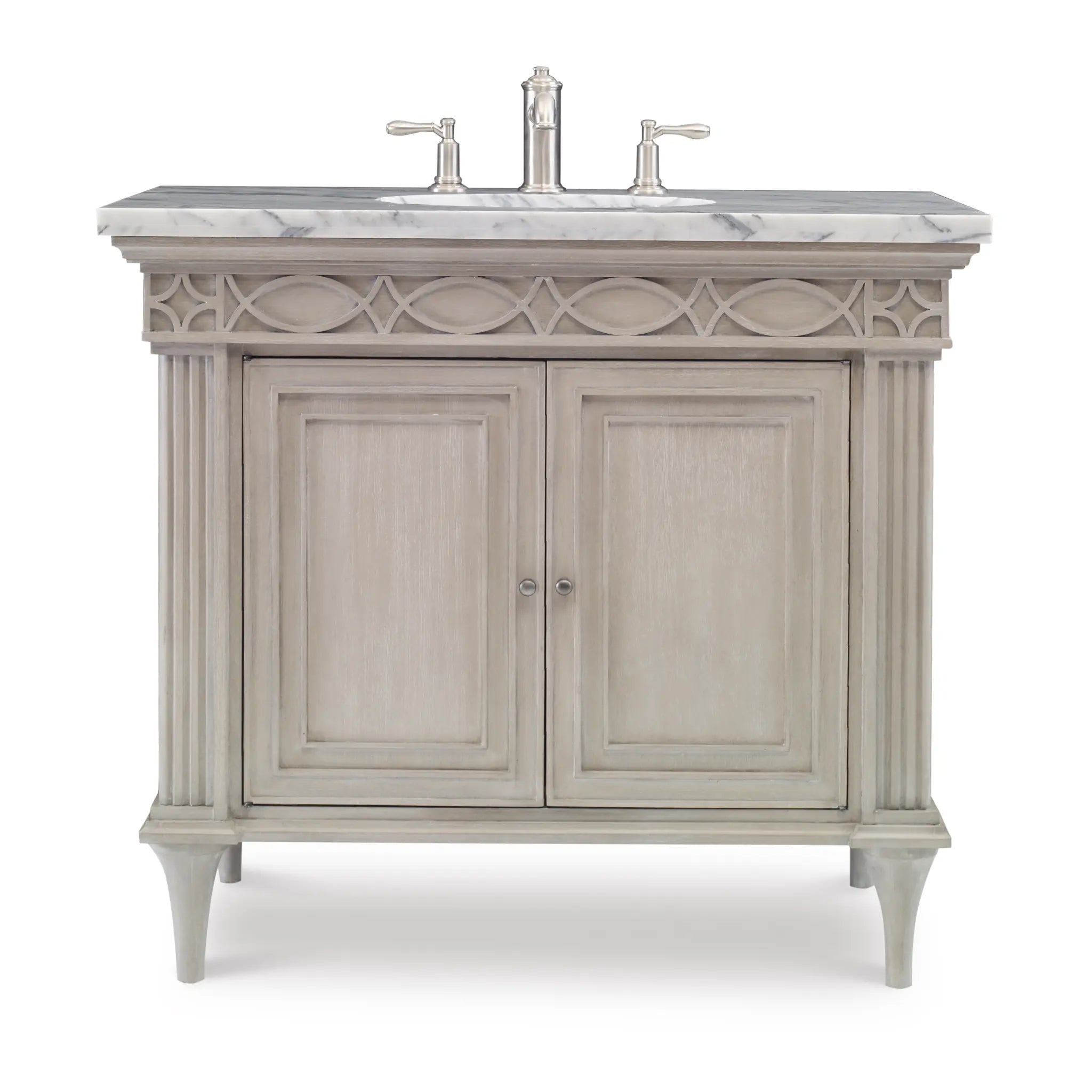 40" Seville Sink Chest - French White by Ambella Home image