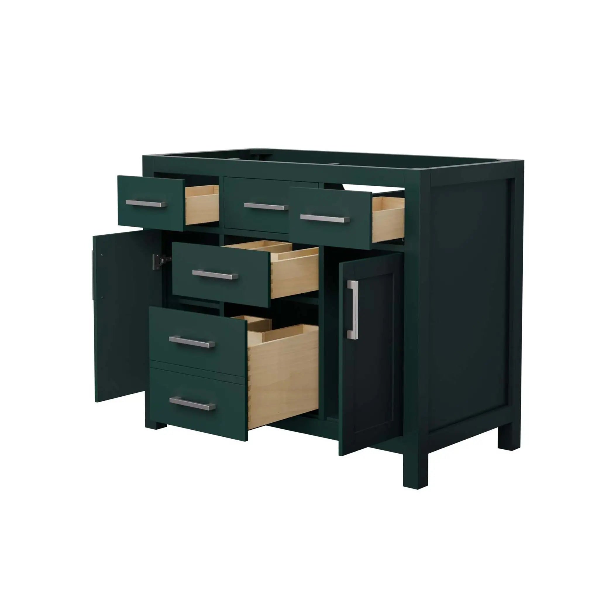 42" Beckett Single Bathroom Vanity in Green with Brushed Nickel Trim by Wyndham