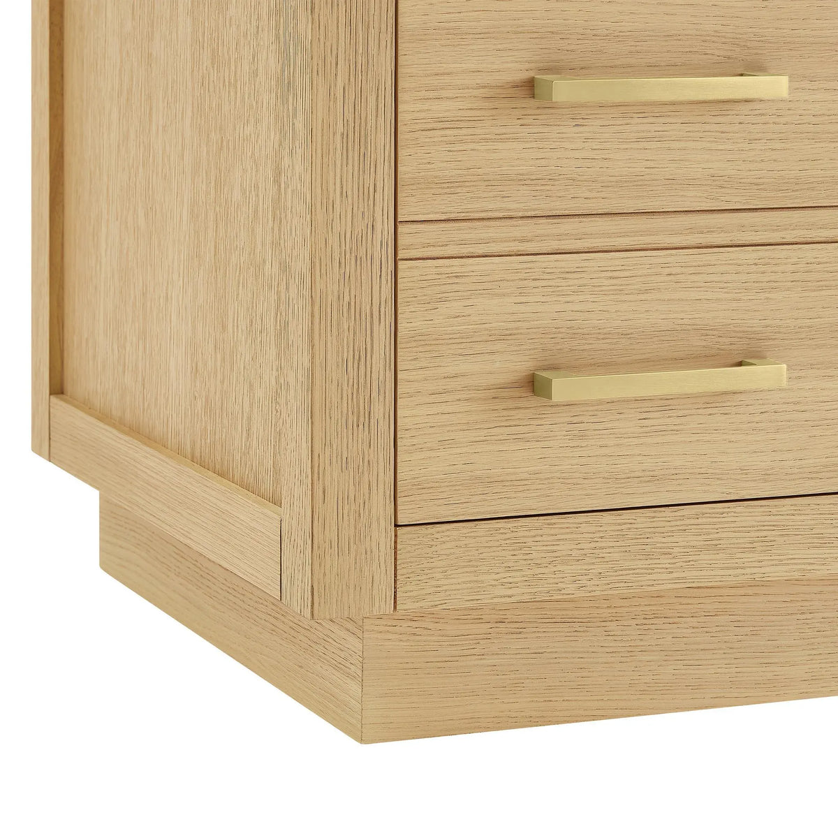 60" Beckett Single Bathroom Vanity with Toe Kick Rift Oak Brushed Gold Trim by wyndham View 43