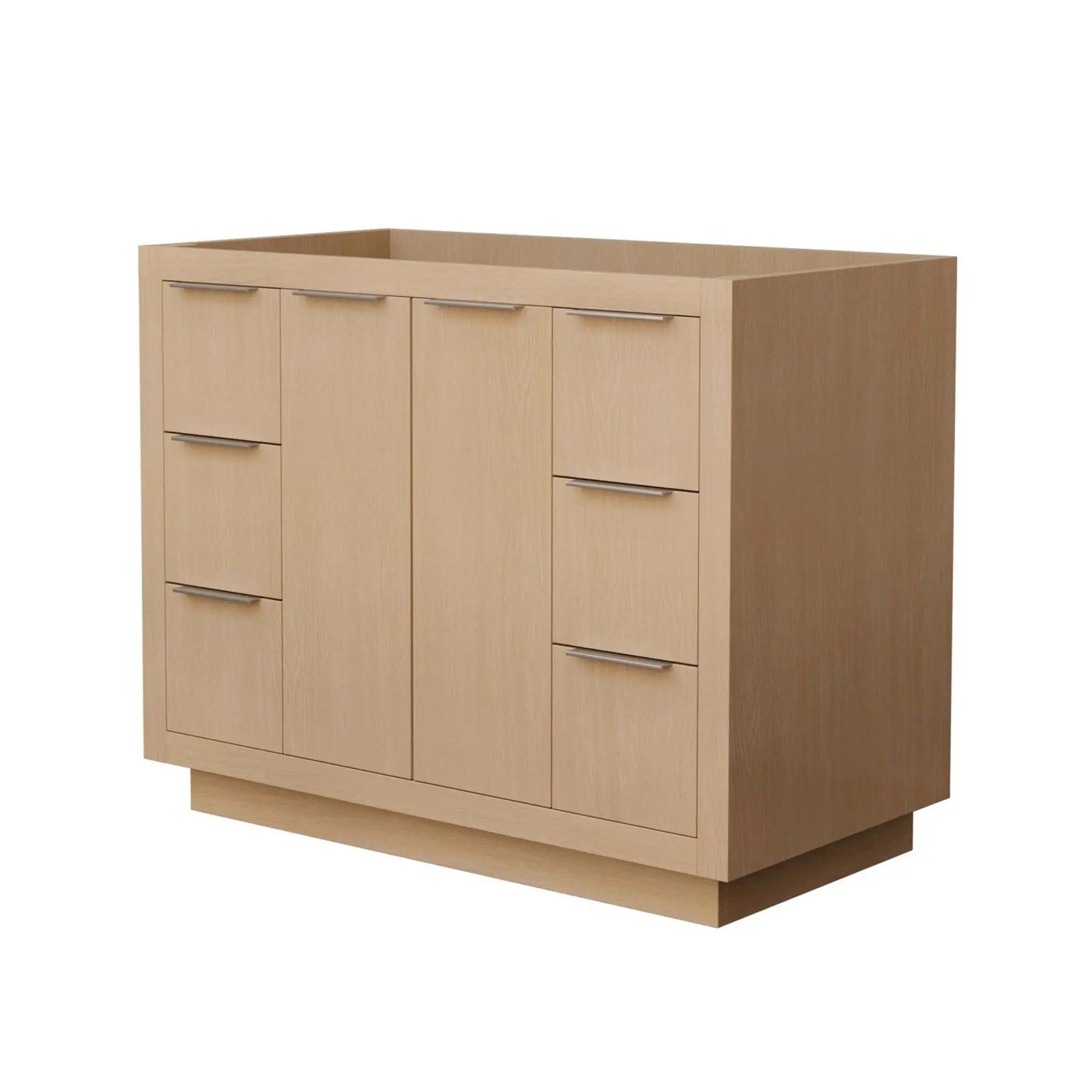 42" Maroni Single Bathroom Vanity in Light Straw with Brushed Nickel Trim by Wyndham