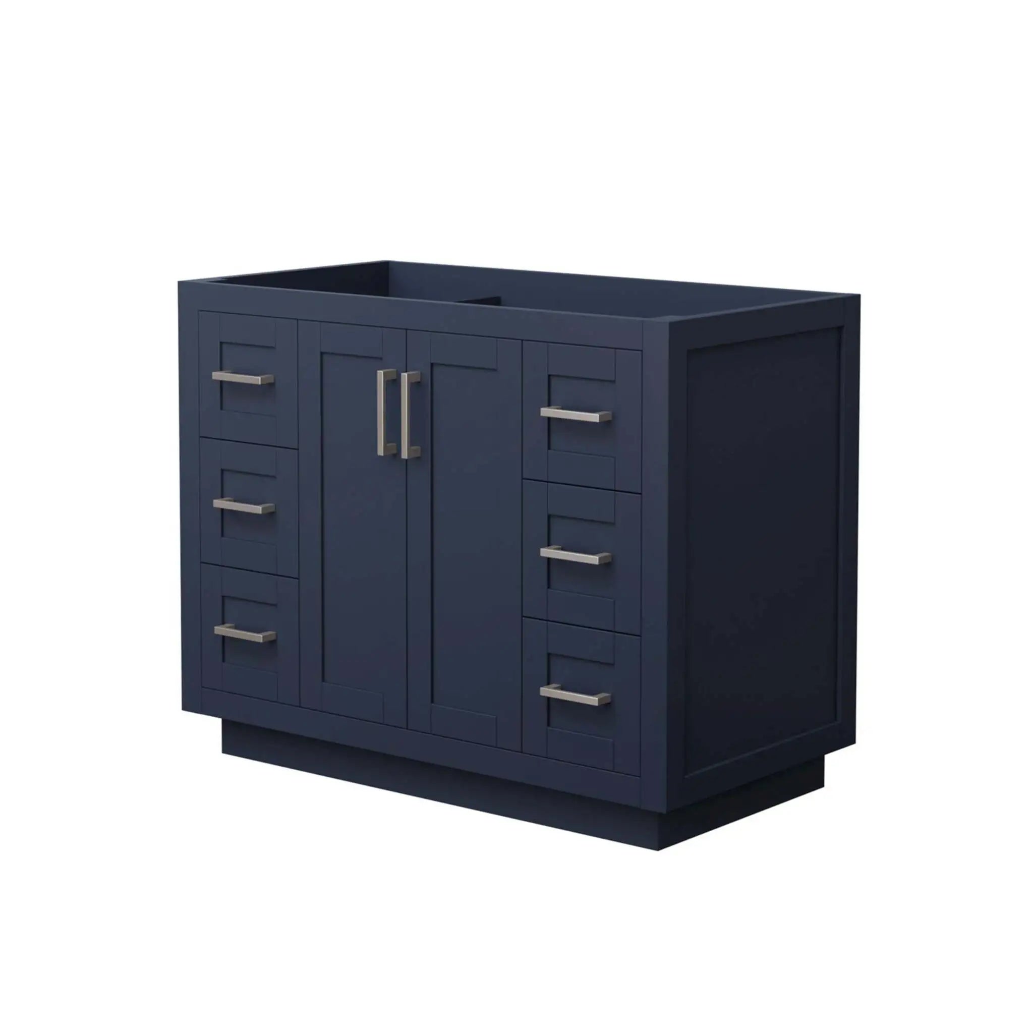 42" Miranda Single Bathroom Vanity in Dark Blue with Brushed Nickel Trim by Wyndham