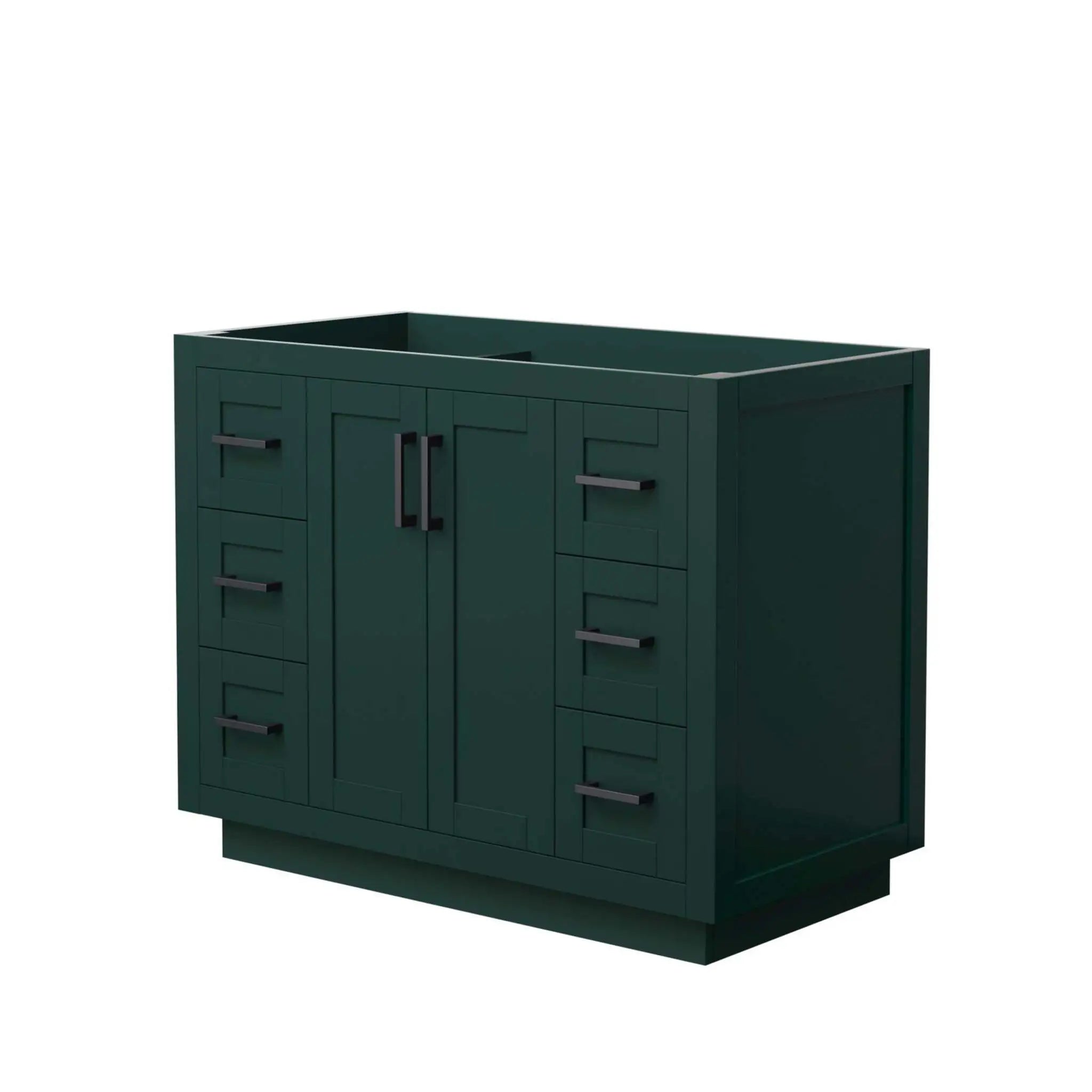42" Miranda Single Bathroom Vanity in Green with Matte Black Trim by Wyndham