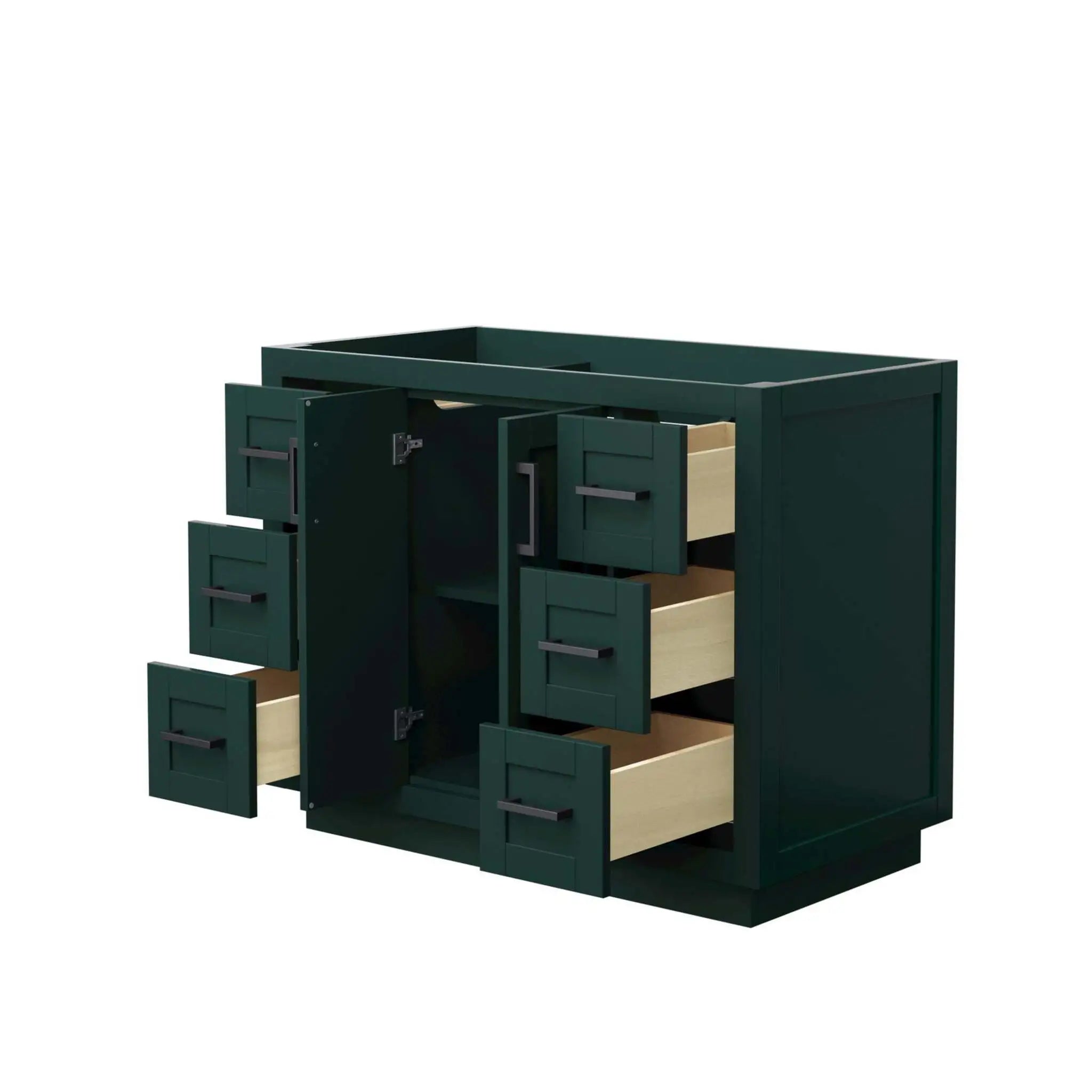 42" Miranda Single Bathroom Vanity in Green with Matte Black Trim by Wyndham