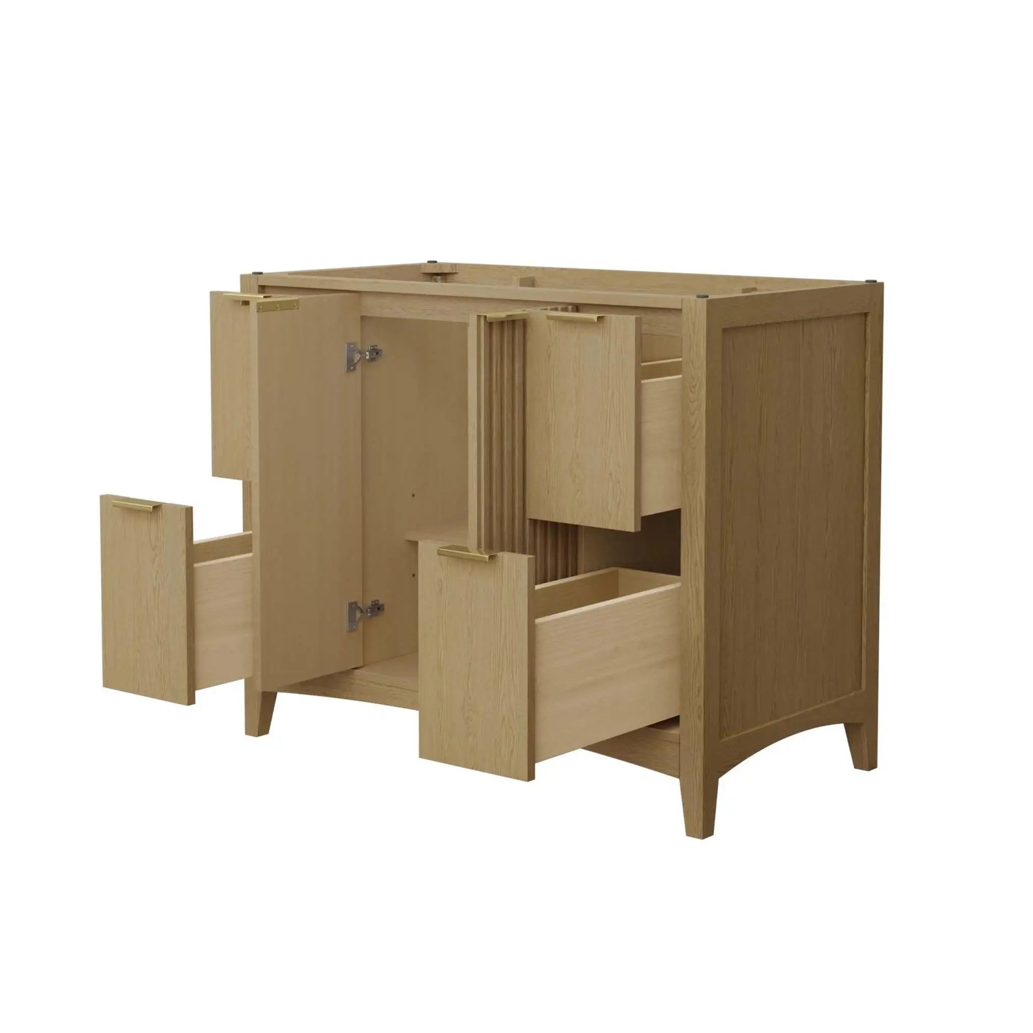 42" Palmilla Single Bathroom Vanity in Natural Oak with Brushed Gold Trim by Wyndham