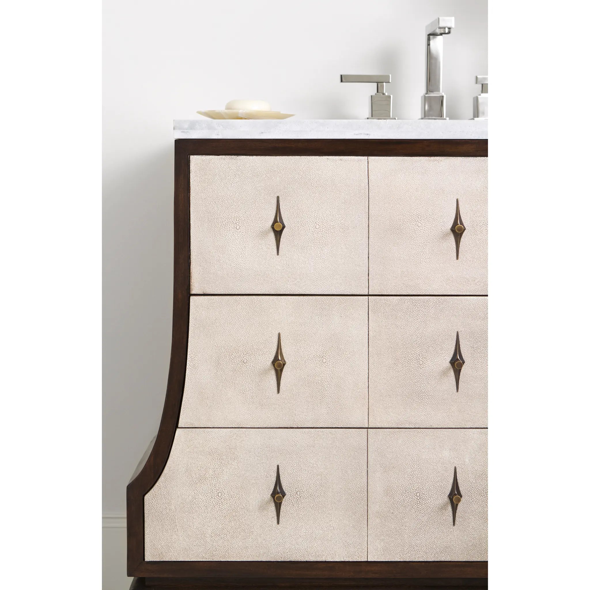 42" Tapered Sink Chest - Medium Walnut by Ambella Home image 1