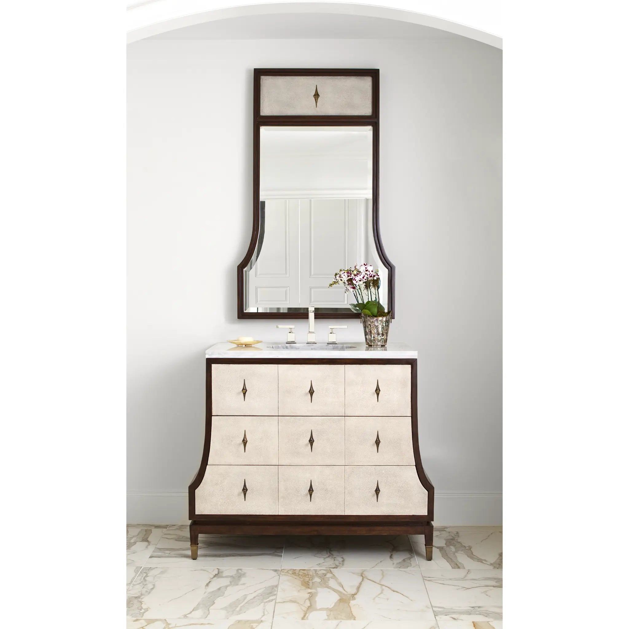 42" Tapered Sink Chest - Medium Walnut by Ambella Home image 3