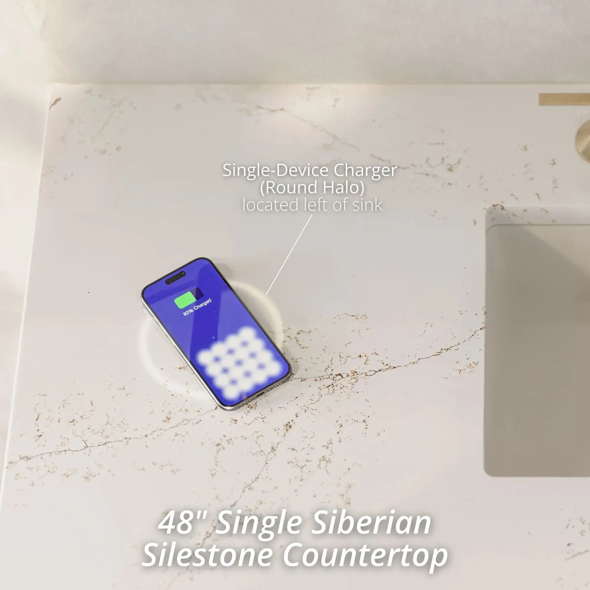 48 Allamari Single Vanity In Sable Power Enabled Siberian Silestone 8 Widespread 2