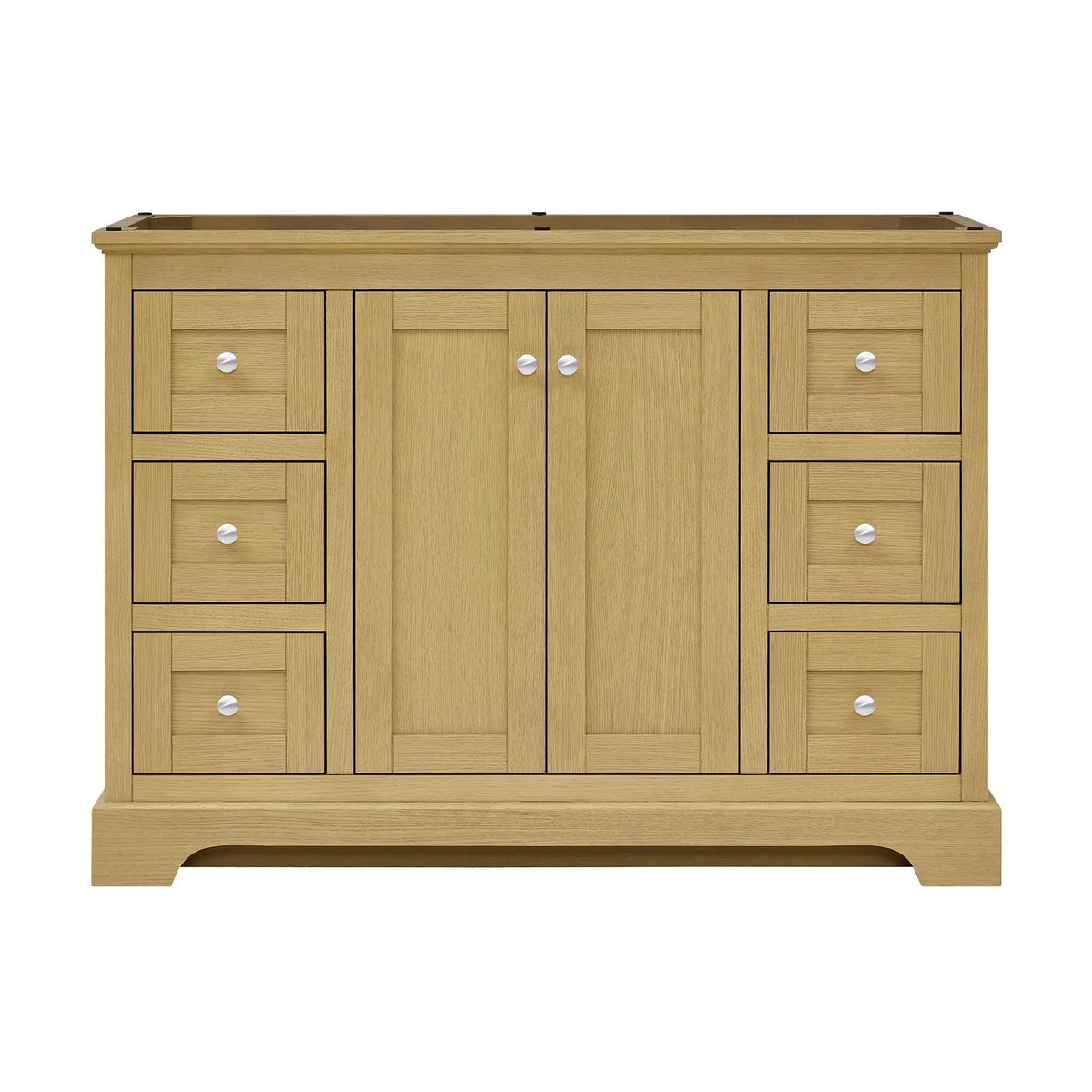 48" Avery Single Bathroom Vanity Honey Oak Polished Chrome Trim by wyndham View 41