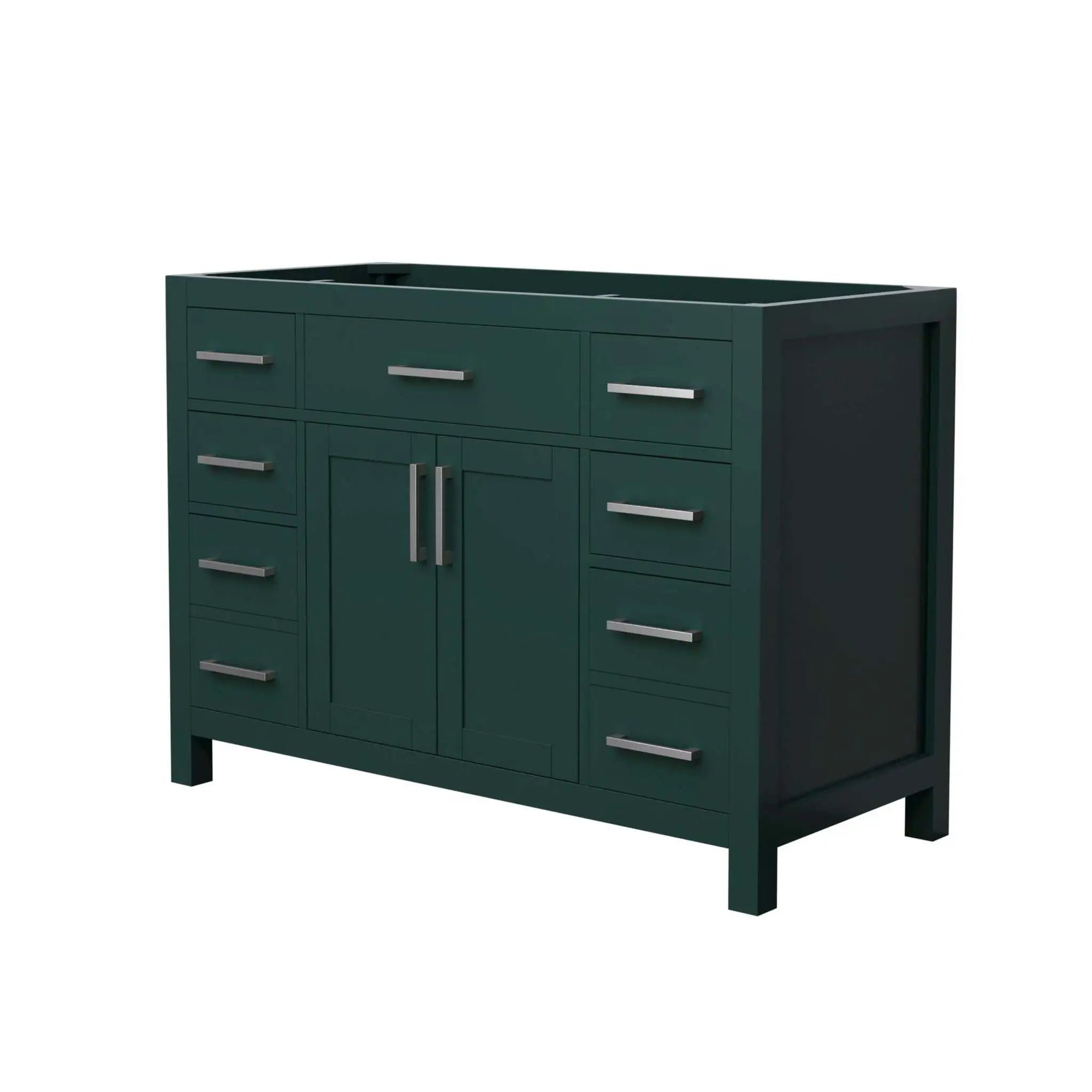 48" Beckett Single Bathroom Vanity in Green with Brushed Nickel Trim by Wyndham