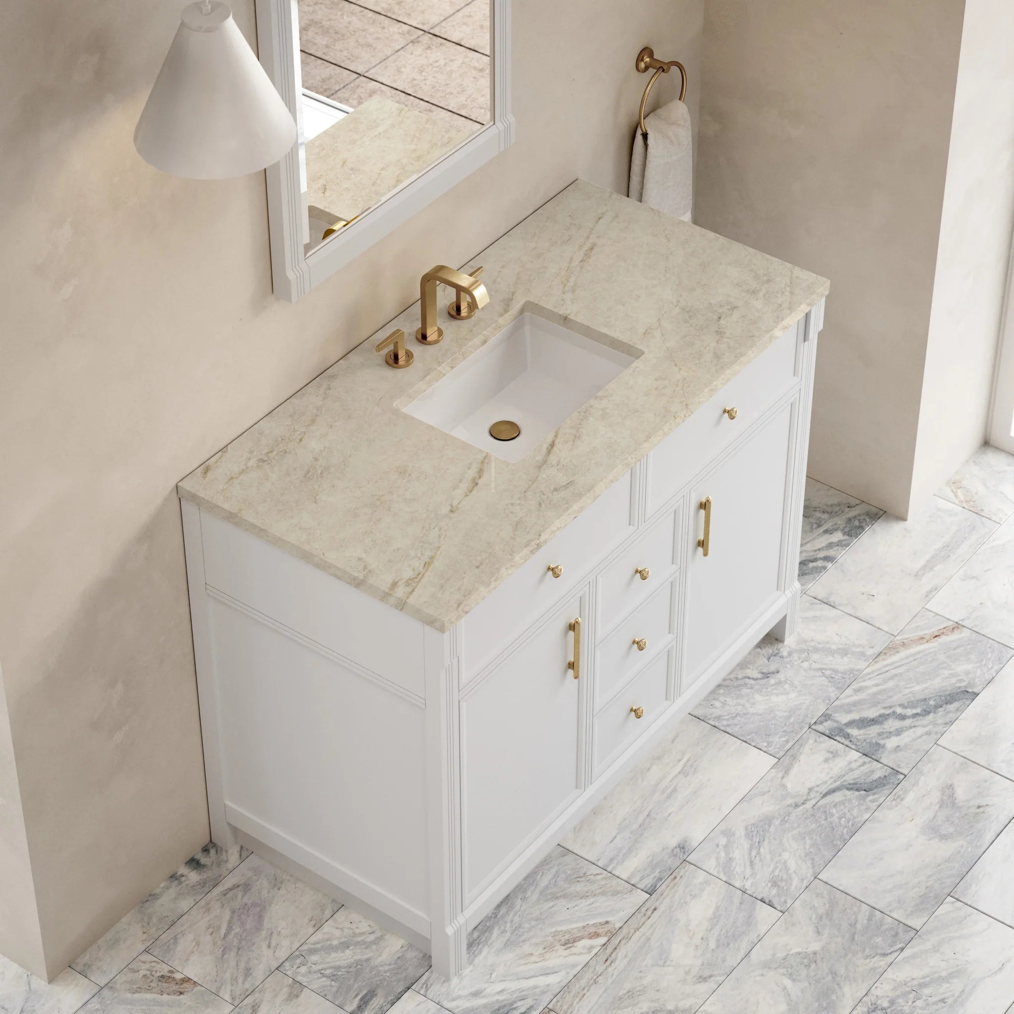 48" Bellshire Single Vanity in Bright White by James Martin Vanities-Tajnar Eclos 5