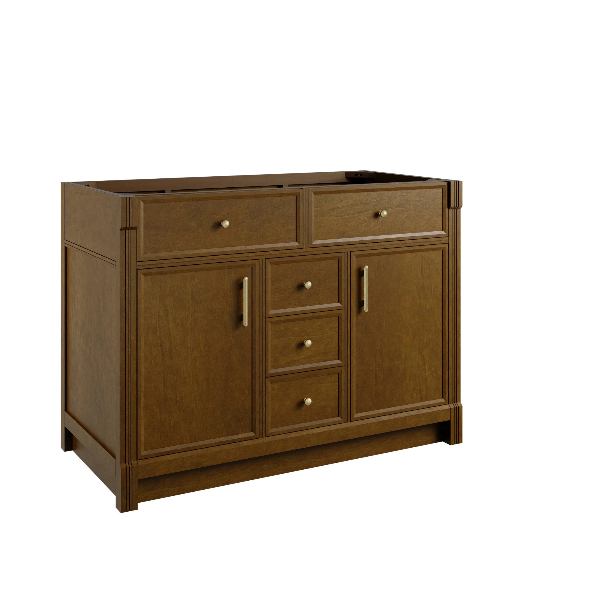 48" Bellshire Single Vanity in Honey Oak w/FreePower Wireless Charger by James Martin Vanities-Eternal Jasmine Pearl Silestone 8