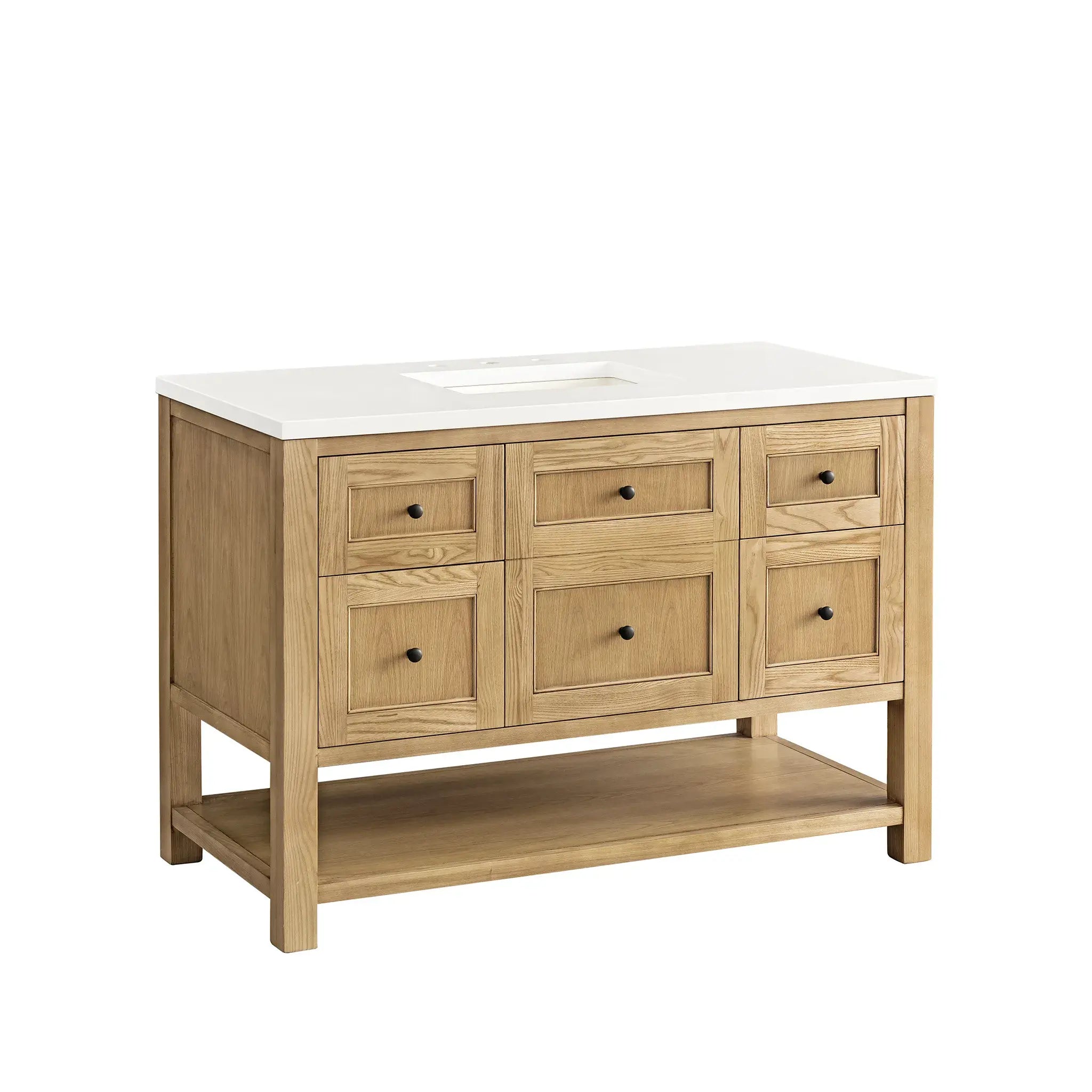 48" Breckenridge Single Vanity in Light Natural Oak w/FreePower Wireless Charger-Cabinet Only-Not Available image 4