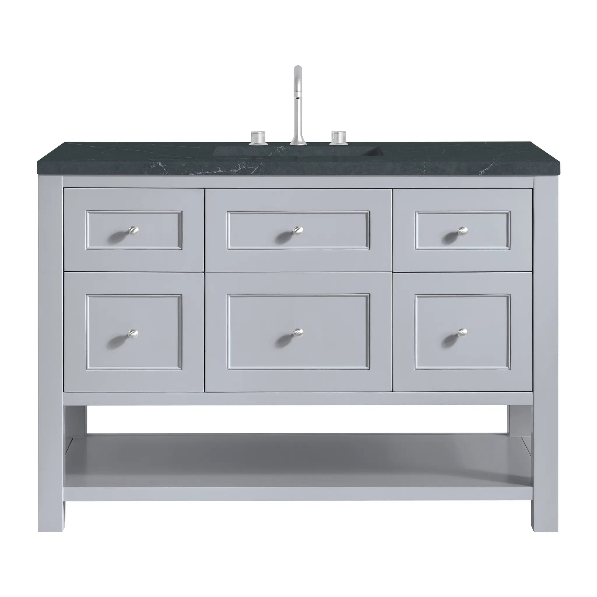 48 Breckenridge Single Vanity In Serenity Blue Standard Charcoal Soapstone Silestone 8 Widespread 1