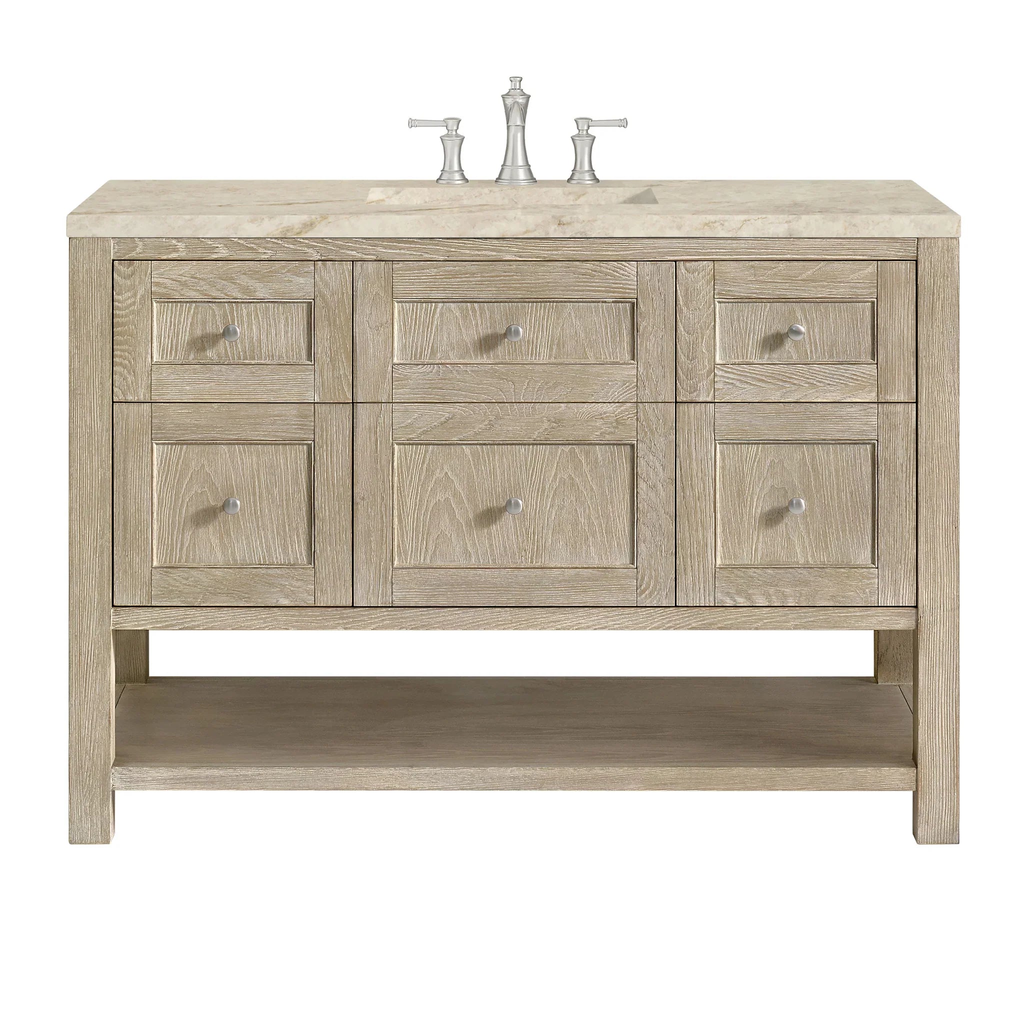 48" Breckenridge Single Vanity in Whitewashed Oak by James Martin Vanities - AURA Modern Home