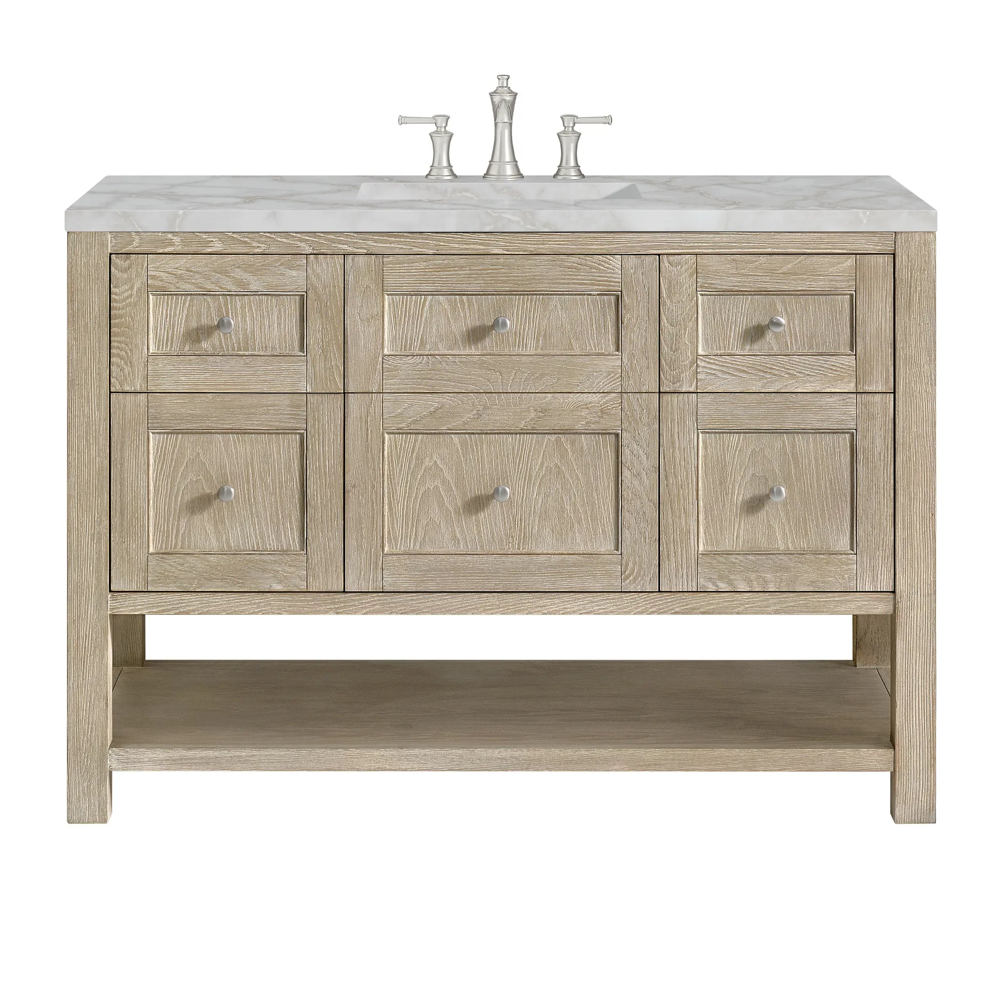 48" Breckenridge Single Vanity in Whitewashed Oak by James Martin Vanities - AURA Modern Home