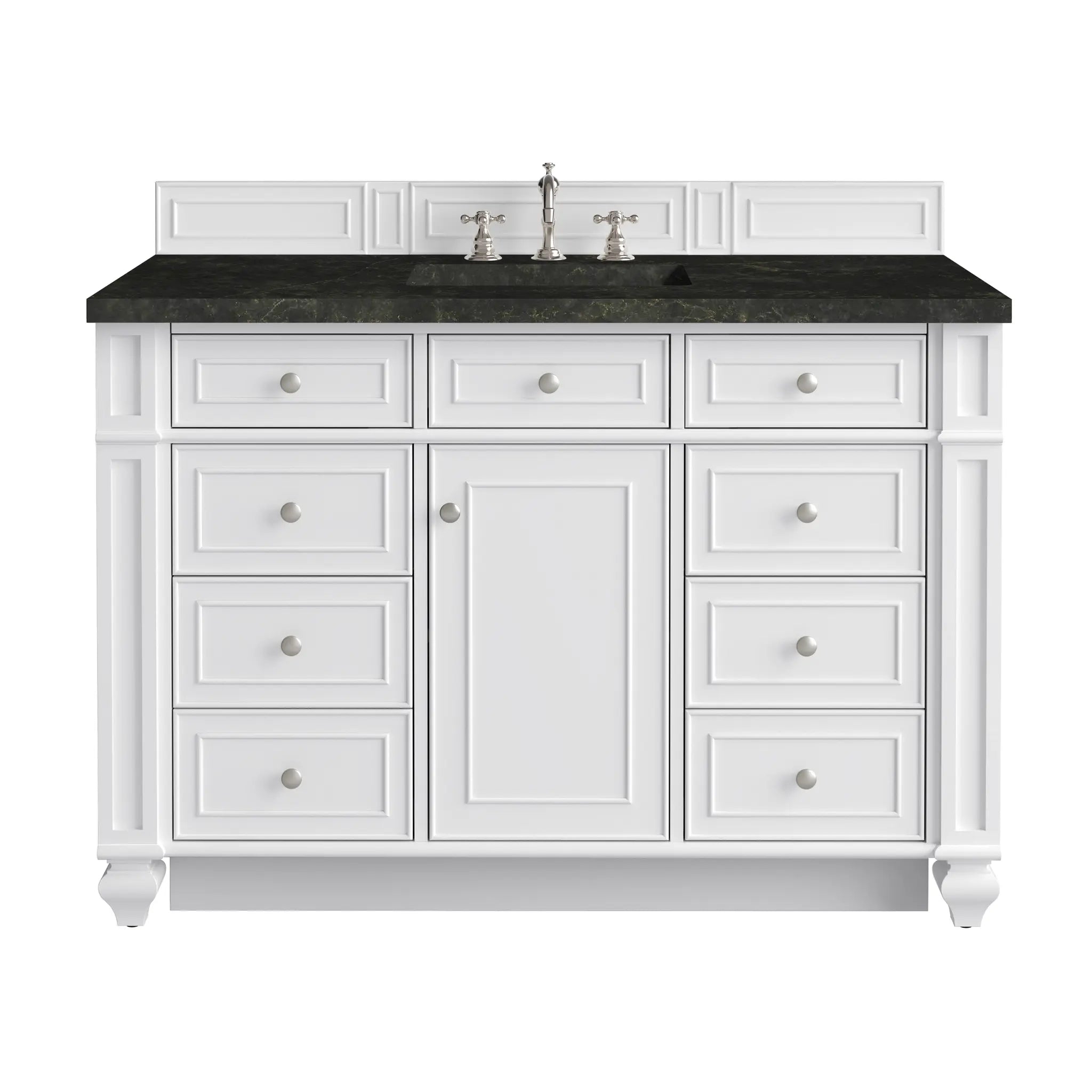 48 Bristol Single Vanity In Bright White Standard Phantome Eclos 8 Widespread 1