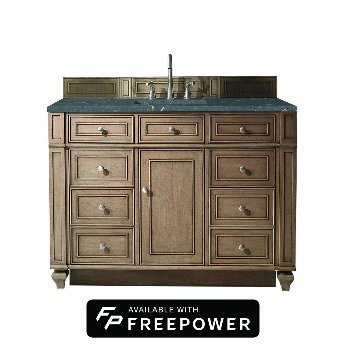 48" Bristol Single Vanity in Whitewashed Walnut by James Martin Vanities
