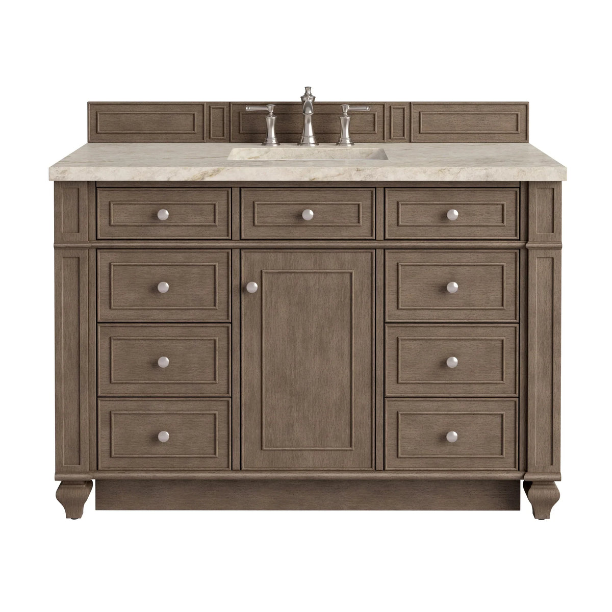 48" Bristol Single Vanity in Whitewashed Walnut by James Martin Vanities