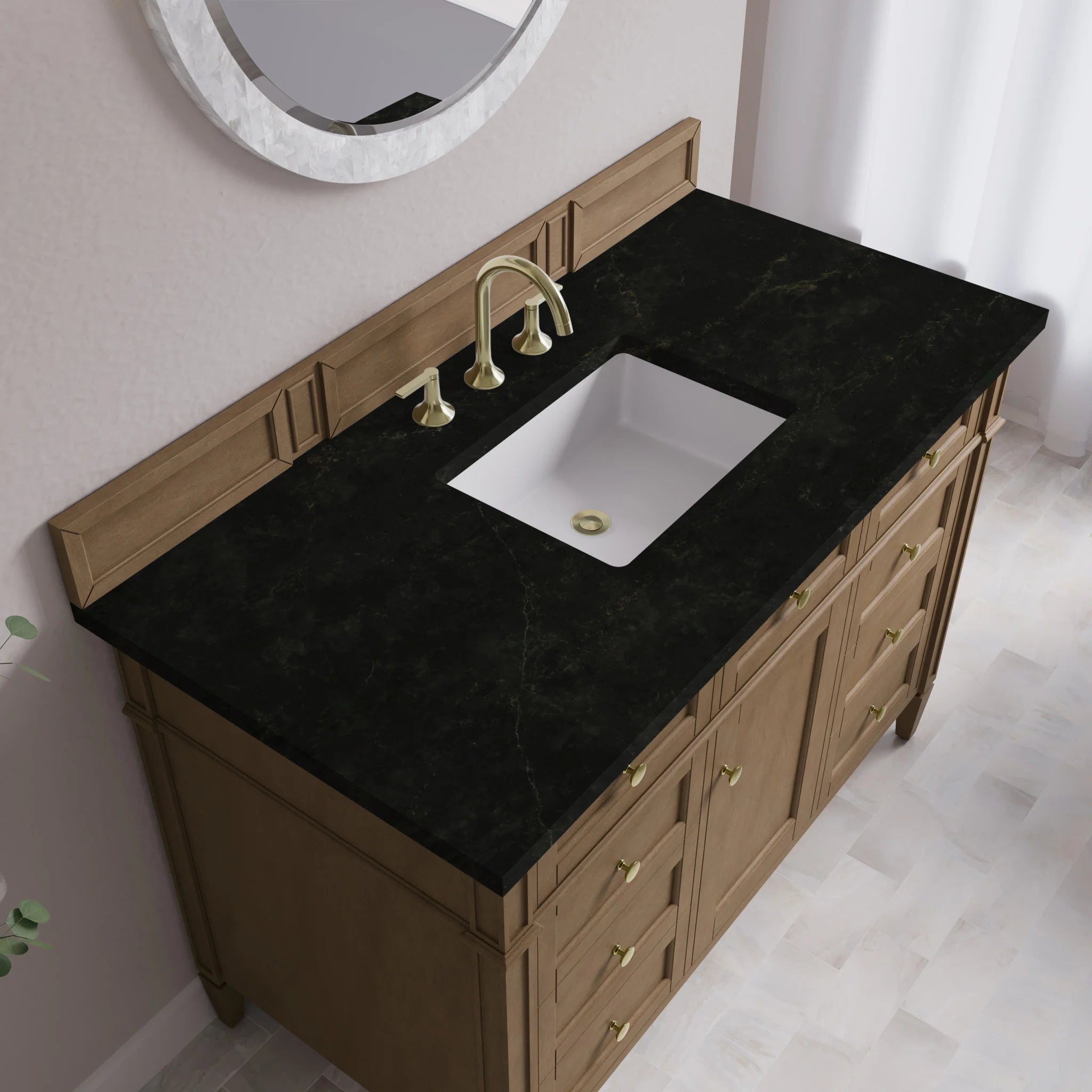 48" Brittany Single Vanity in Pecan by James Martin Vanities-Phantome Eclos 6