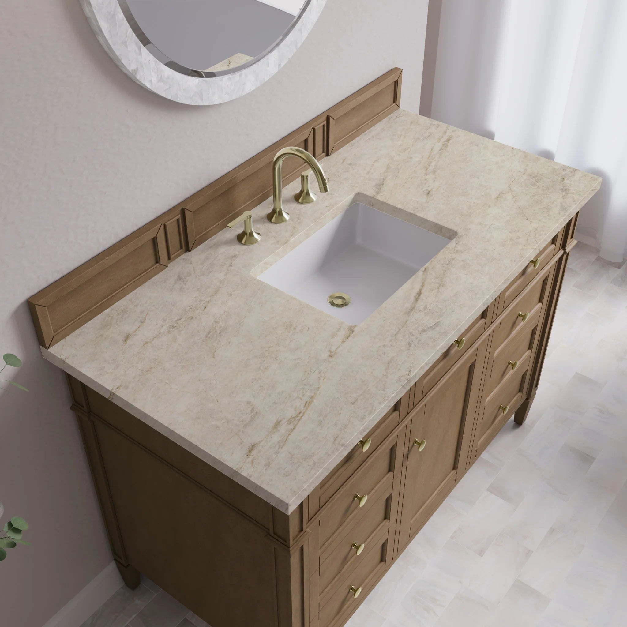 48" Brittany Single Vanity in Pecan by James Martin Vanities-Tajnar Eclos 6