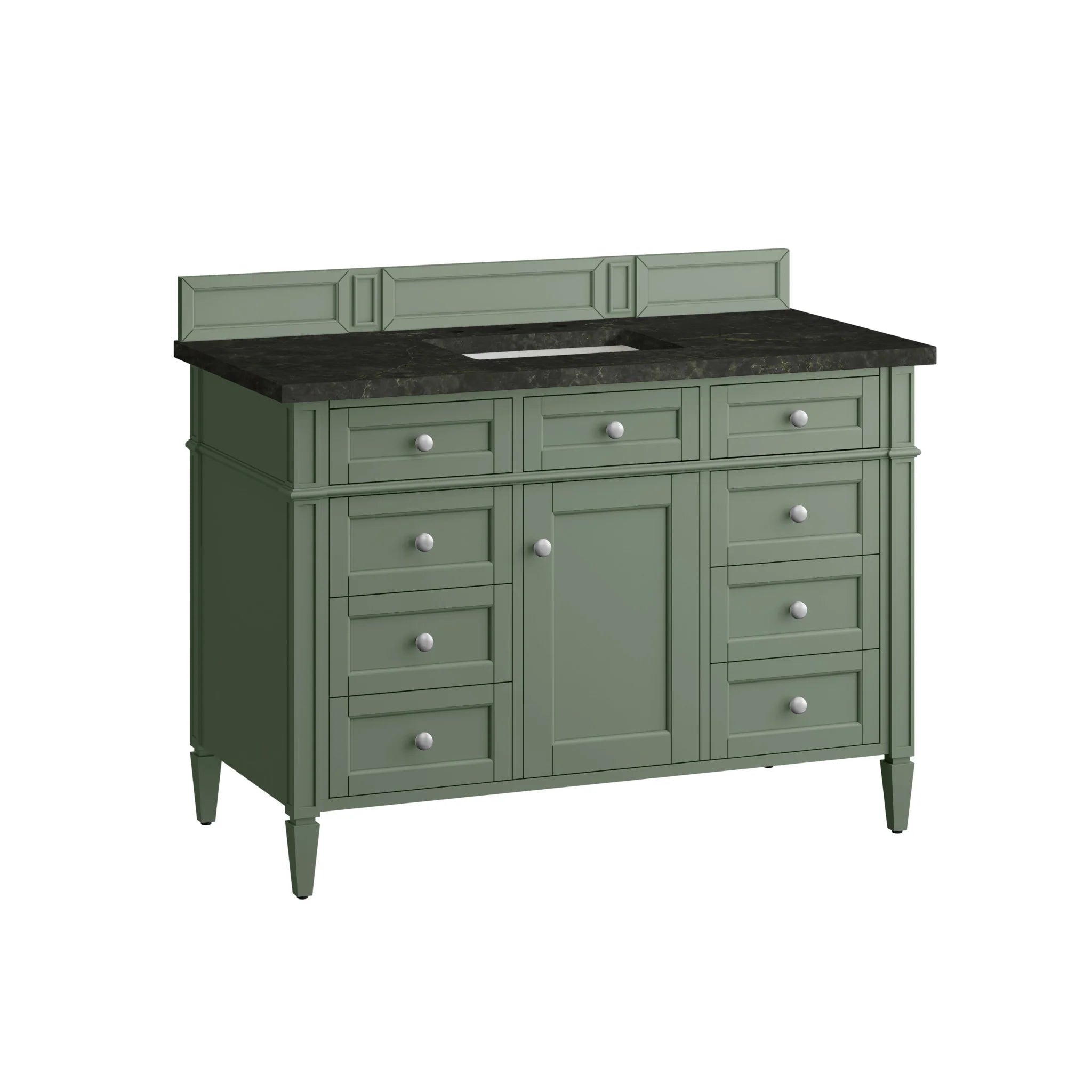48-brittany-single-vanity-in-smokey-celadon-by-james-martin-vanities-phantome-eclos-zero-silica image 2