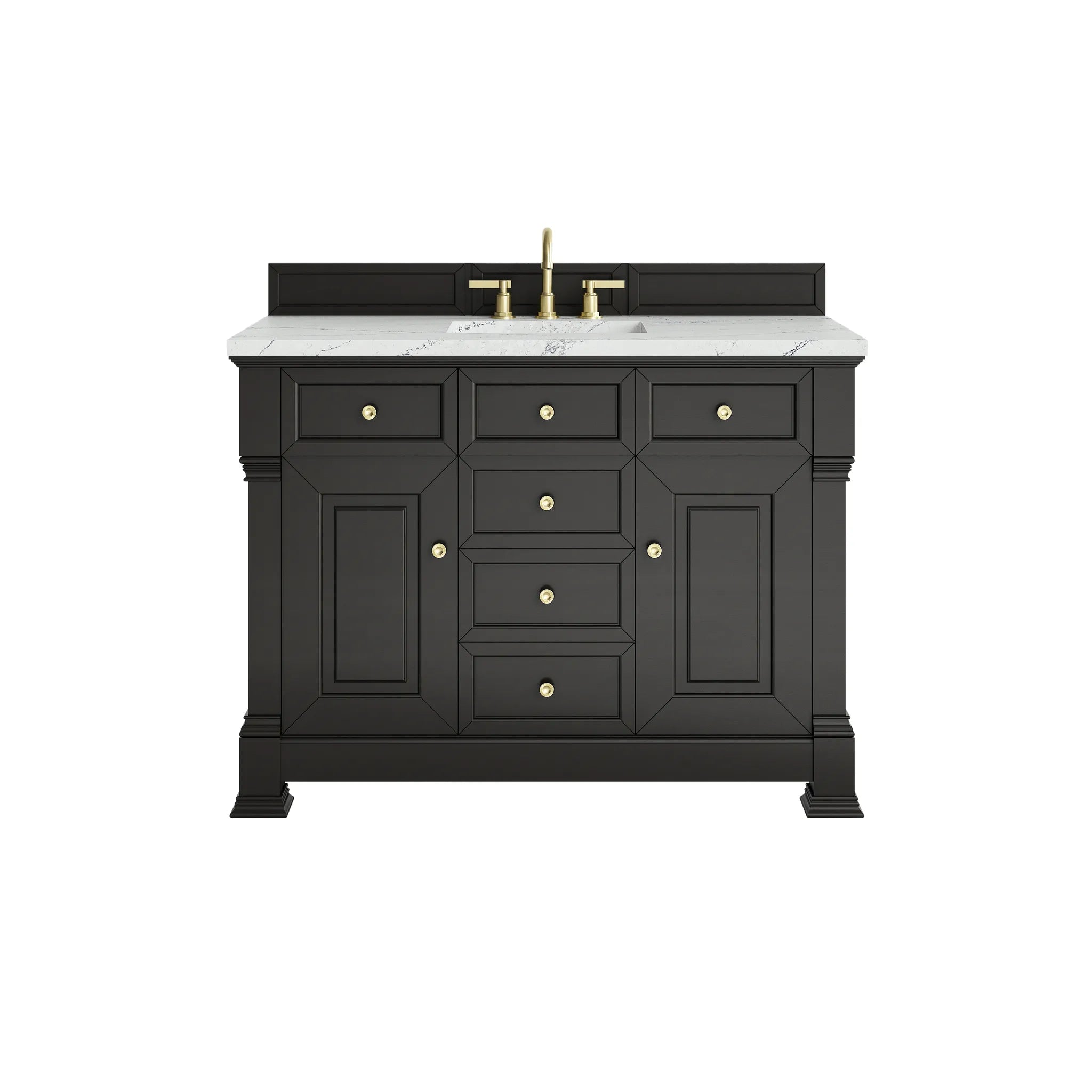 48" Brookfield Single Vanity in Black Onyx by James Martin Vanities