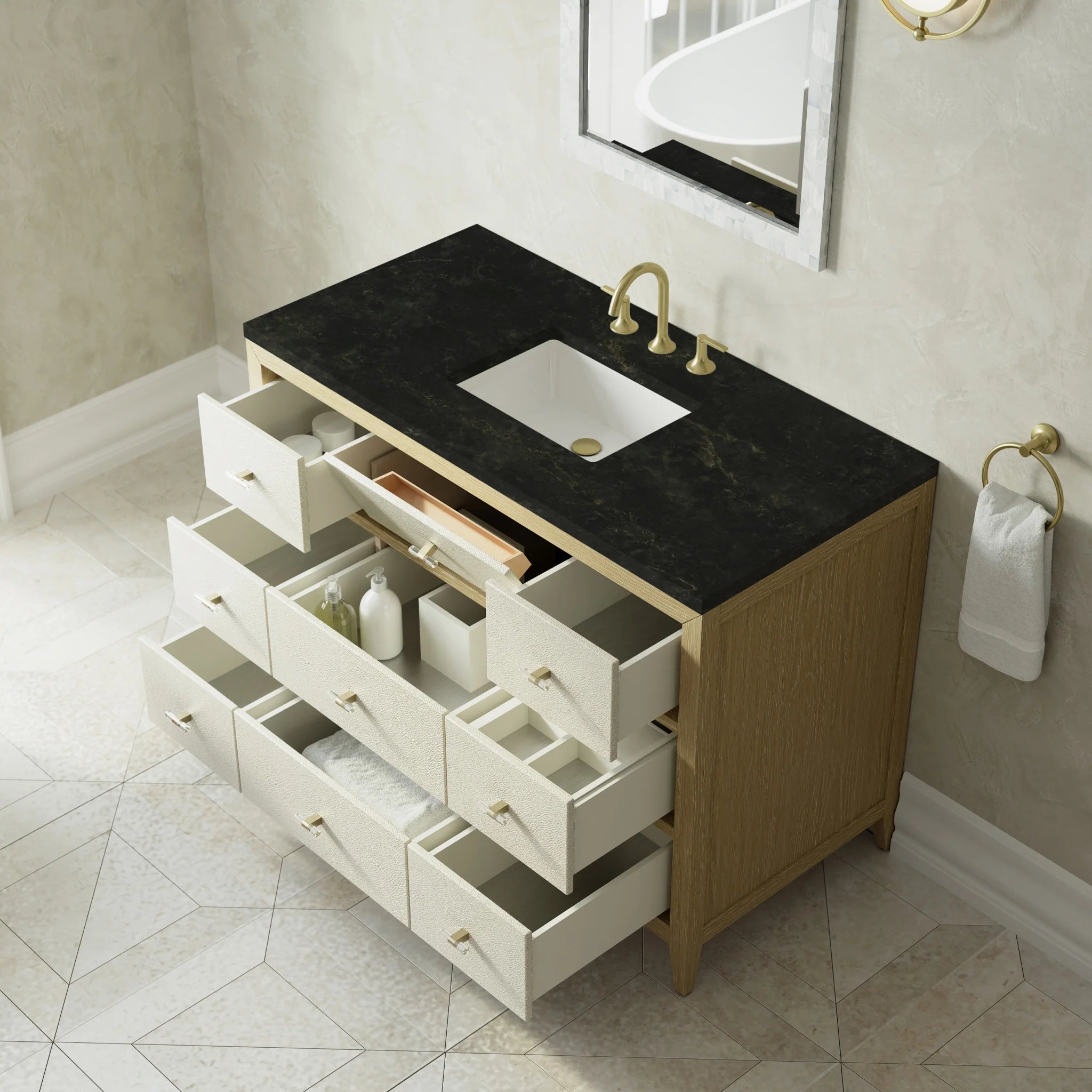48-celeste-single-vanity-in-sunwashed-oak-with-embossed-shagreen-by-james-martin-vanities-phantome-eclos-zero-silica image 15