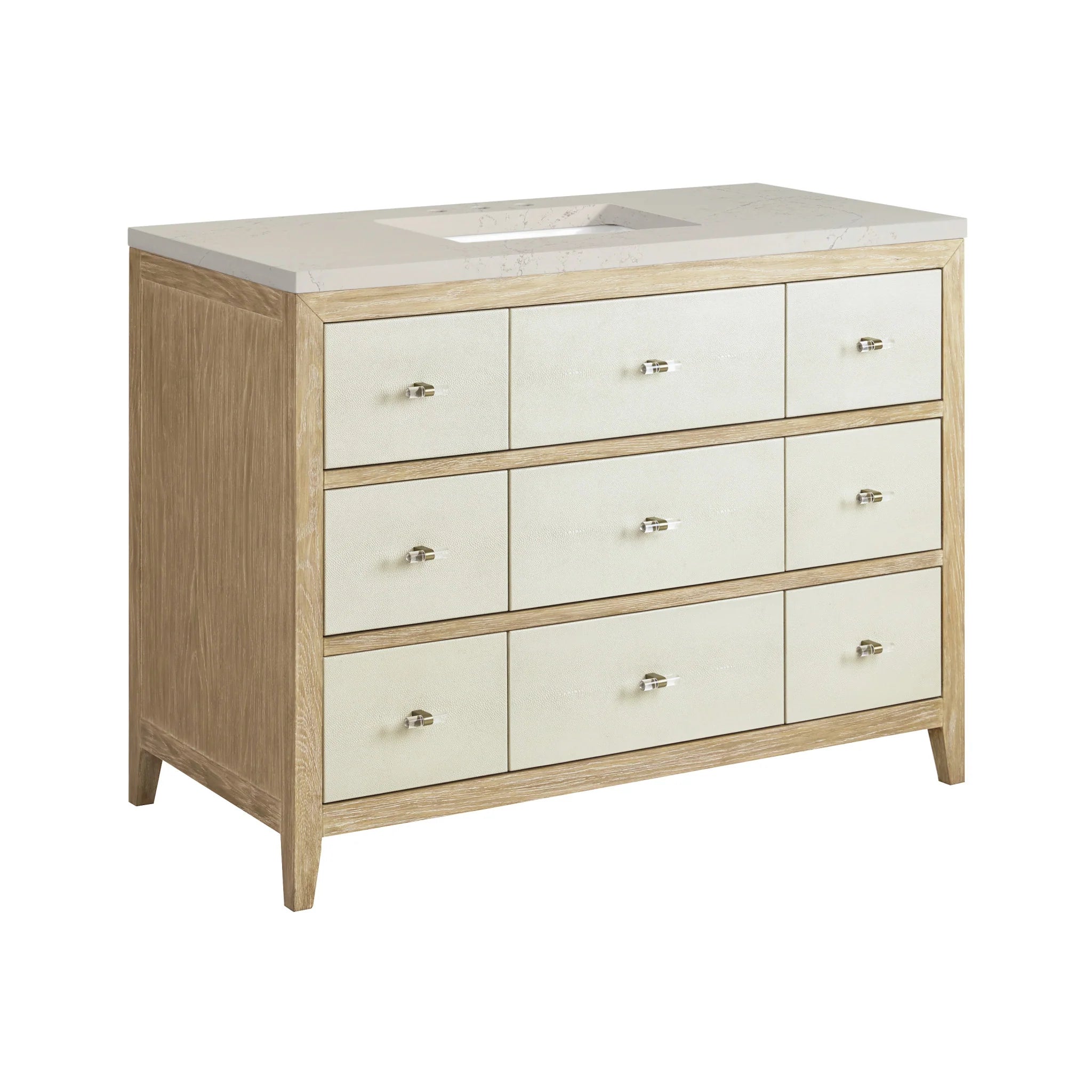 48-celeste-single-vanity-in-sunwashed-oak-with-embossed-shagreen-by-james-martin-vanities-siberian-silestone image 4